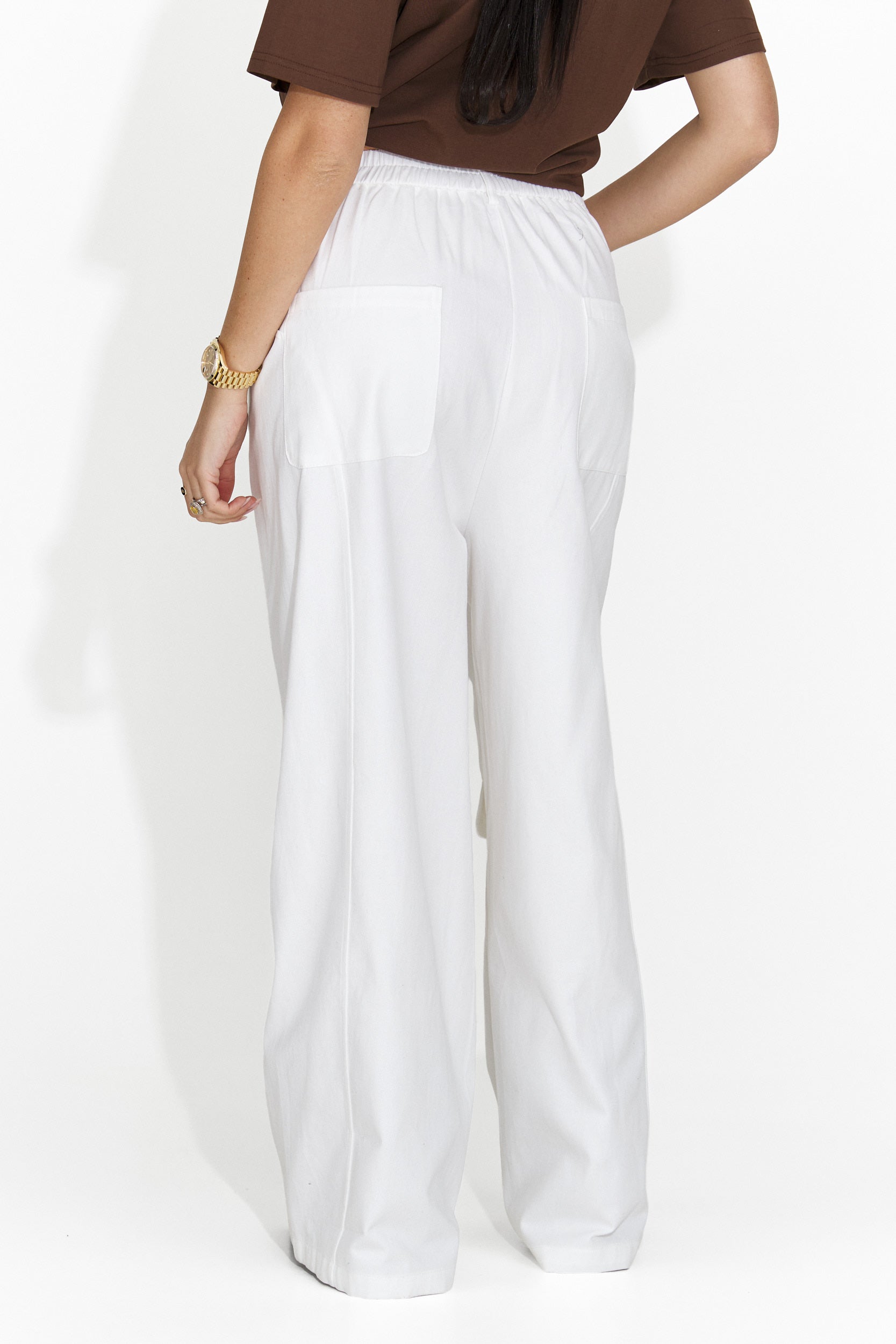 Pantaloni casual bianchi da donna Nederia Bogas