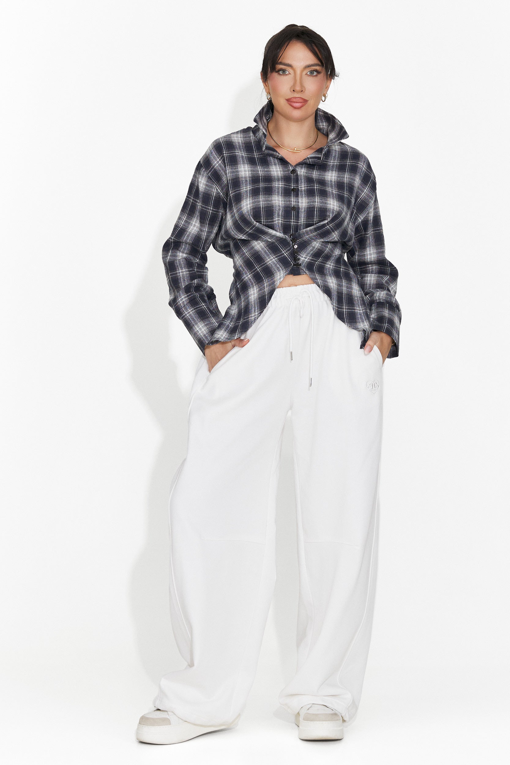 Pantaloni Casual Bianchi da Donna di Romela Bogas