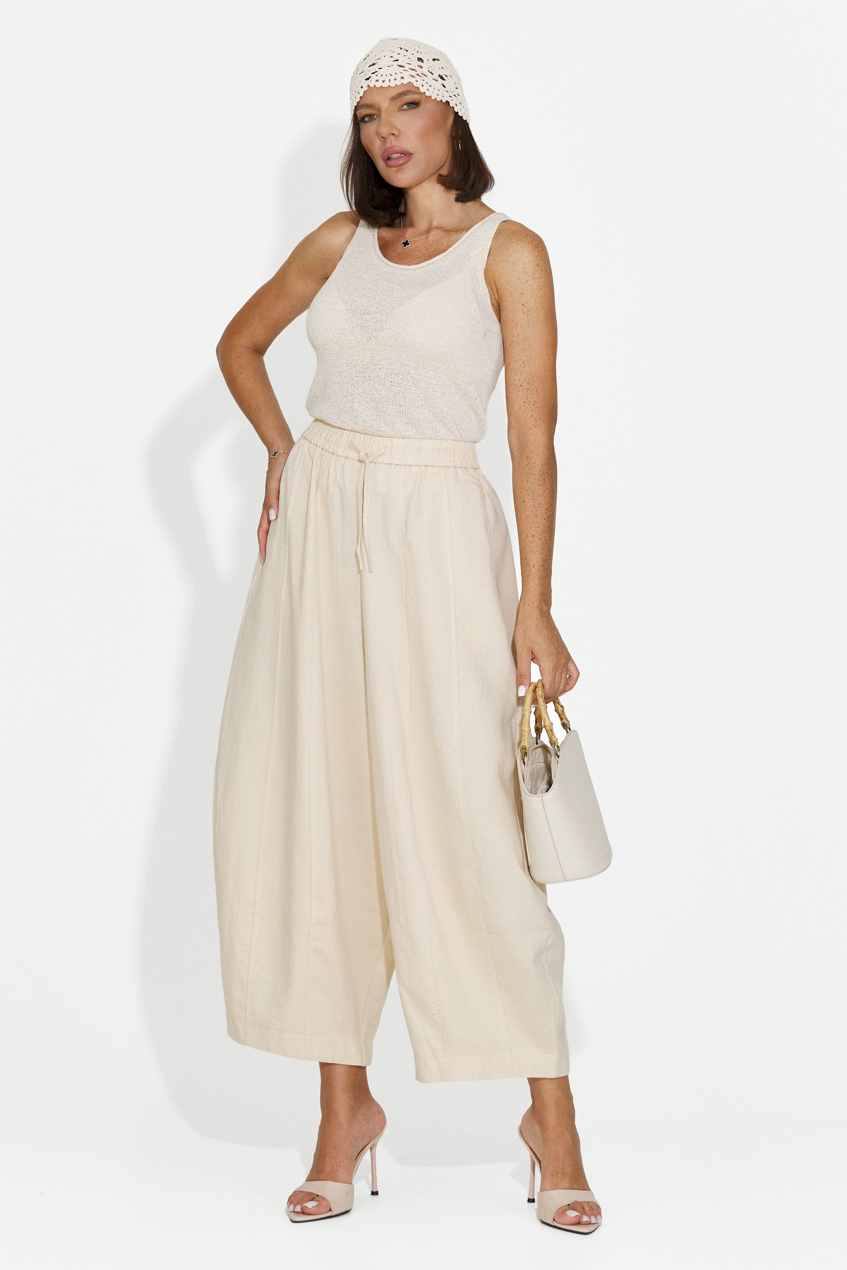 Pantaloni donna casual beige Eusepia Bogas