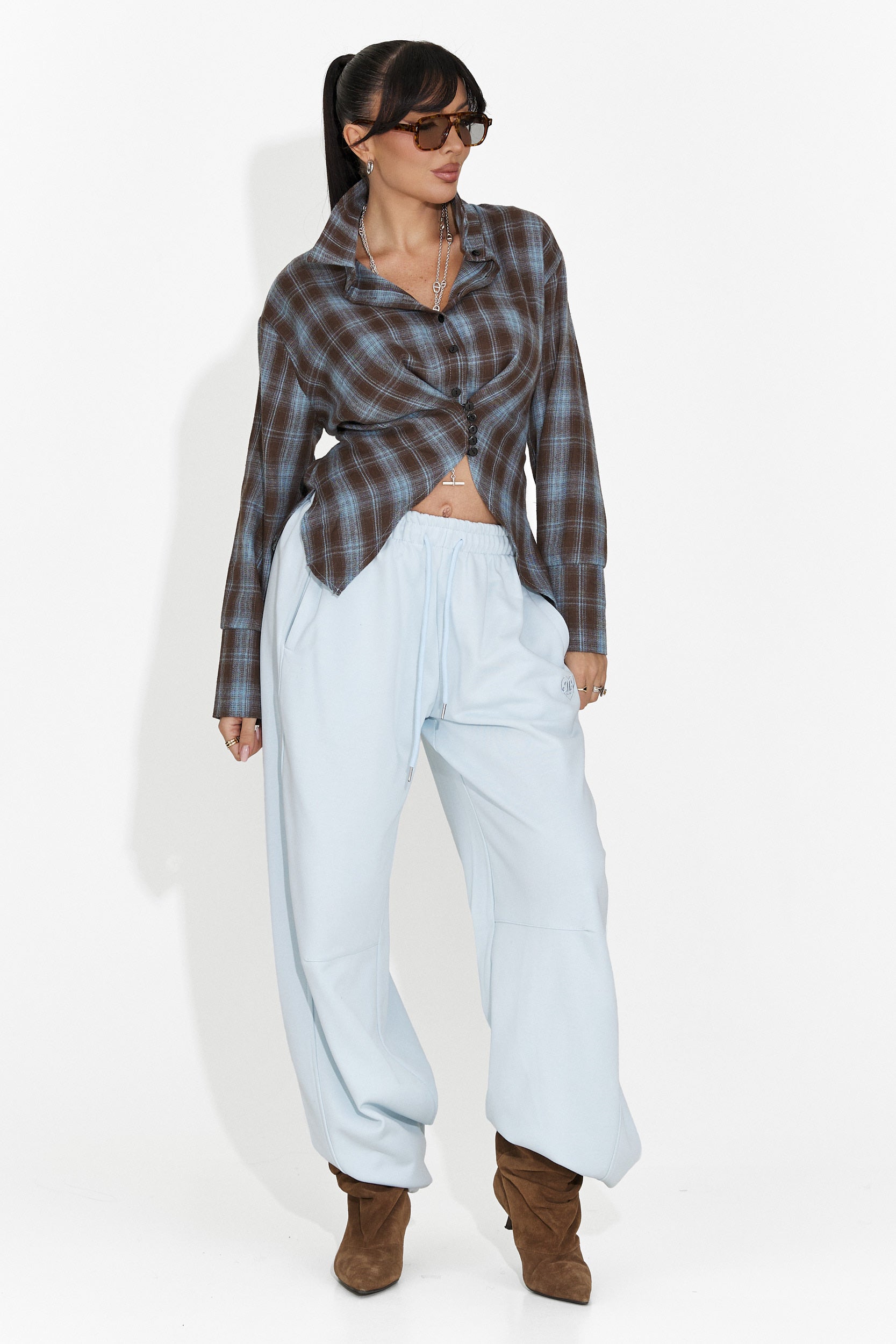 Pantaloni Casual Blu da Donna di Romela Bogas