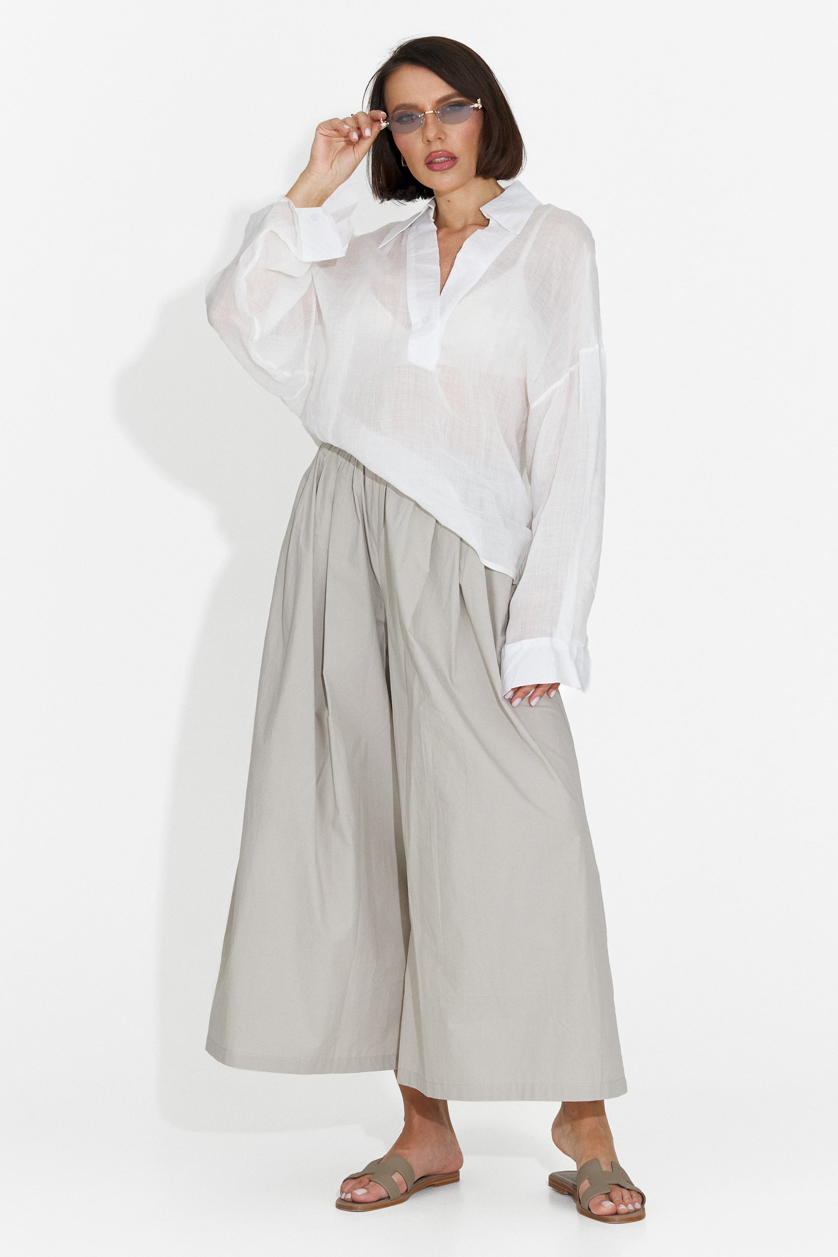 Pantaloni casual grigi da donna Bluebel Bogas