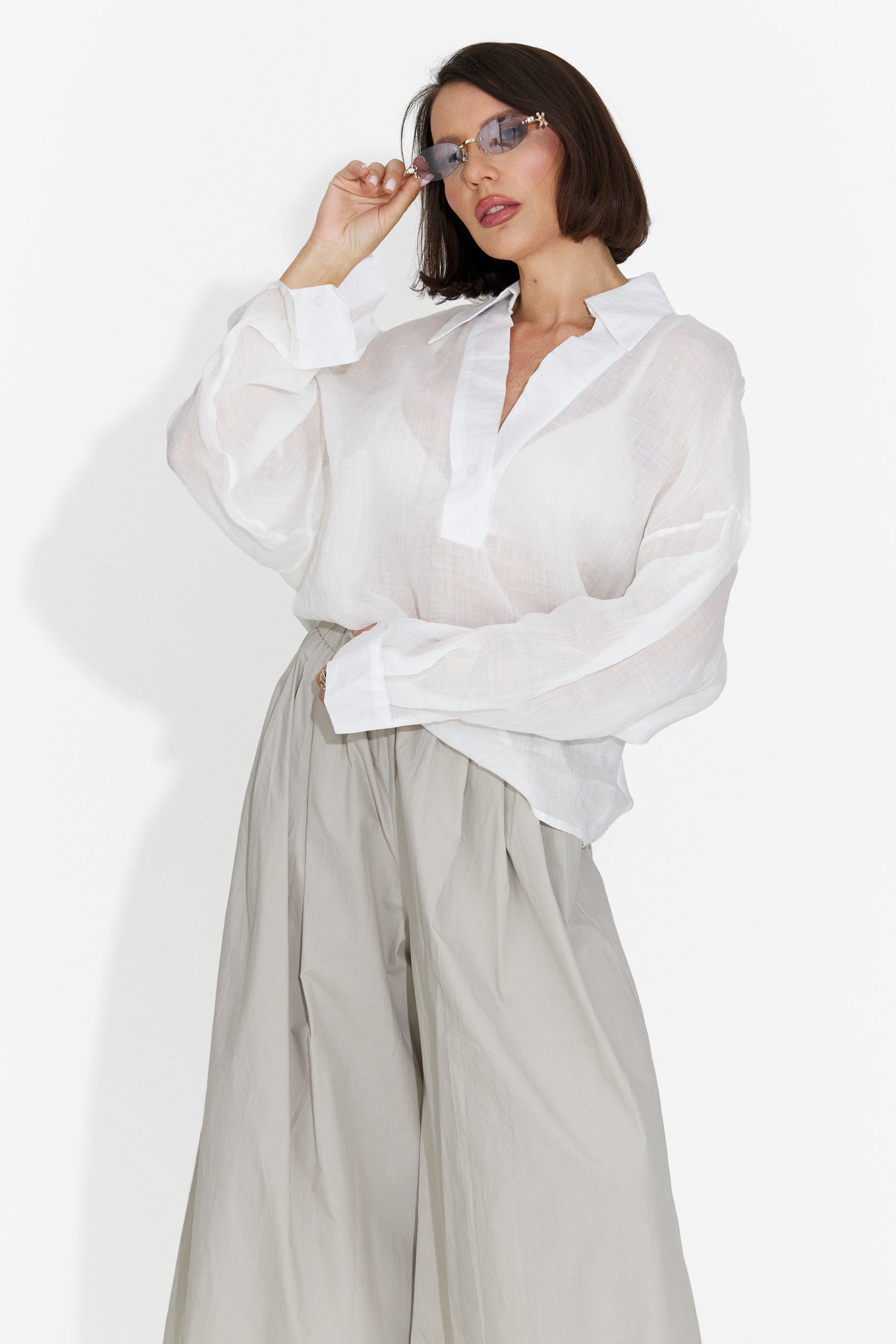 Pantaloni casual grigi da donna Bluebel Bogas