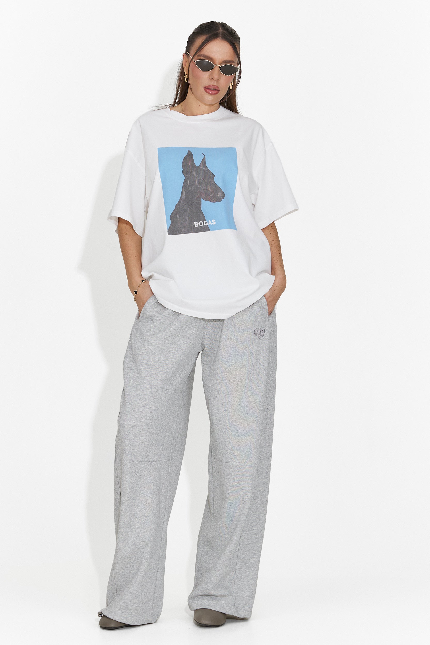 Pantaloni Casual Grigi da Donna di Romela Bogas