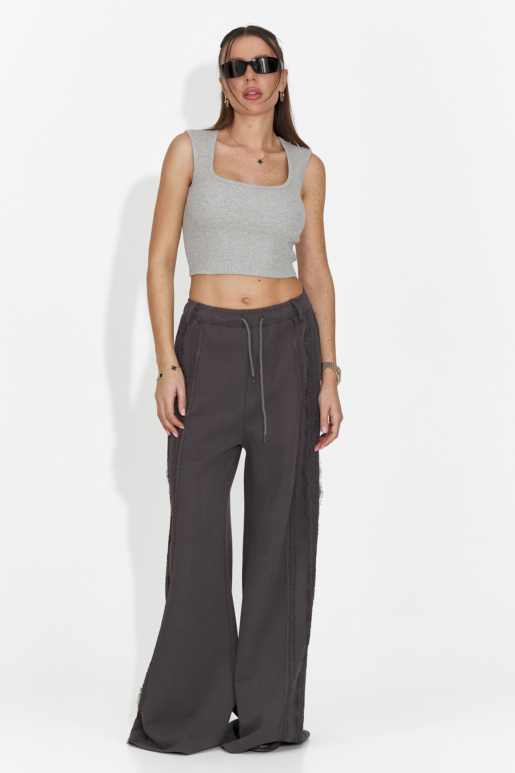 Pantaloni Casual Grigi da Donna Zarania Bogas