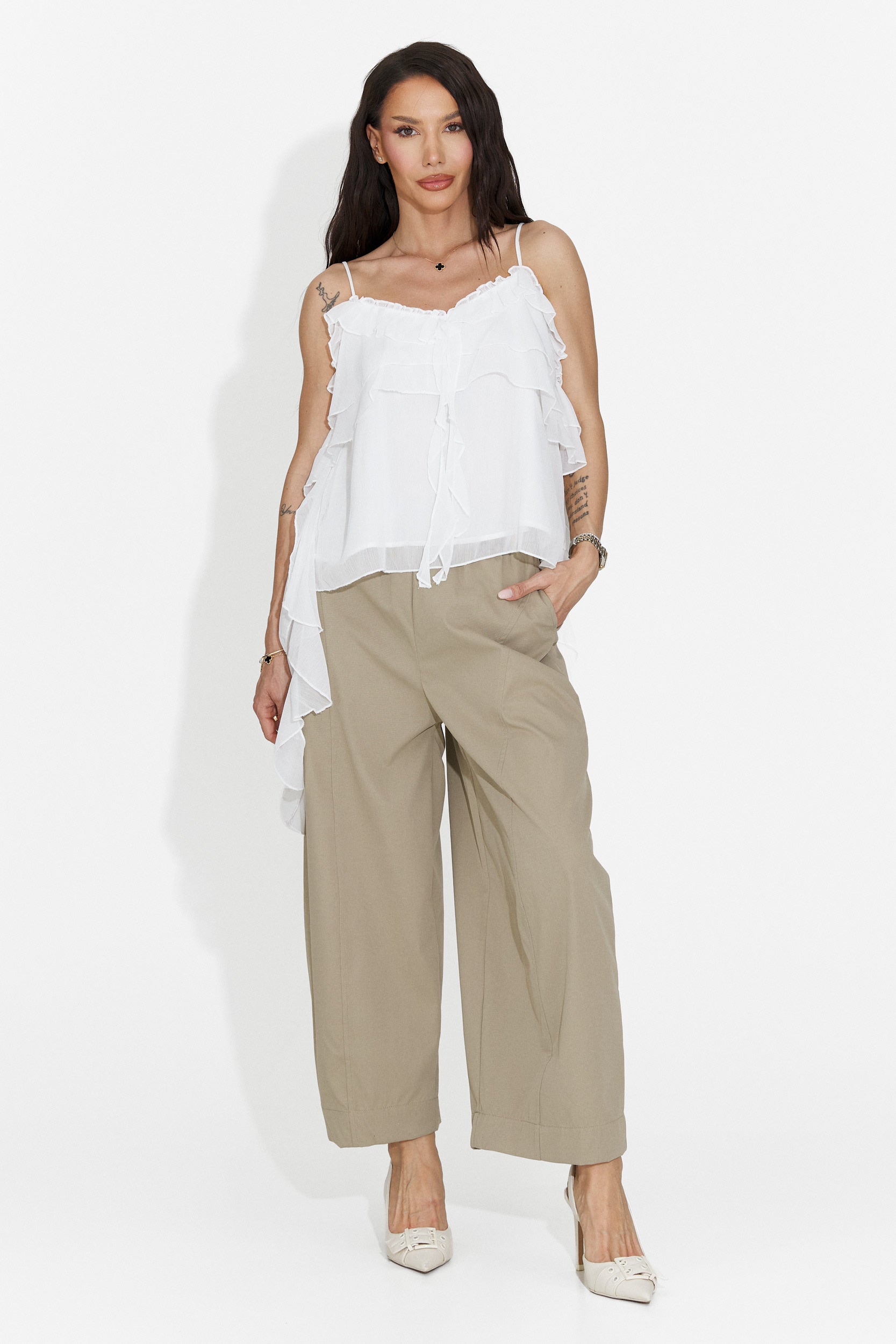 Pantaloni Casual Marroni da Donna Lobelia Bogas