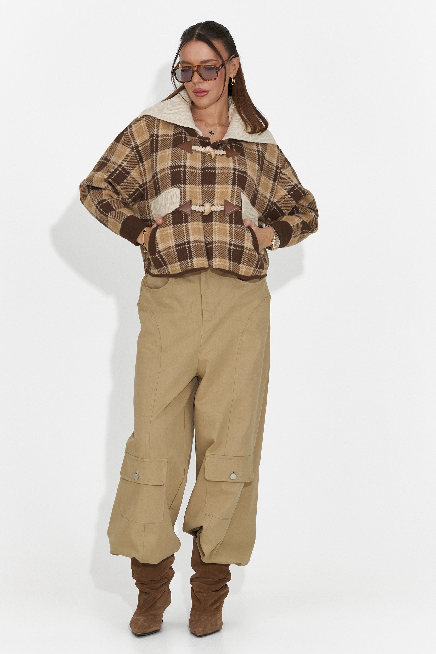 Pantaloni marroni casual per donne Nederia Bogas