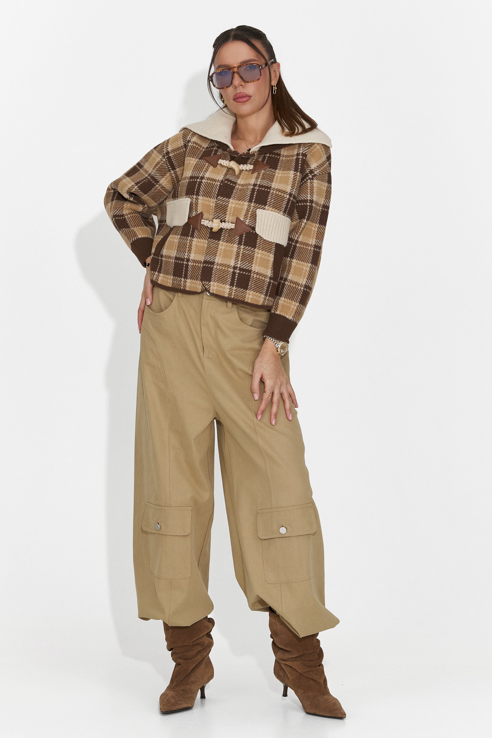 Pantaloni marroni casual per donne Nederia Bogas