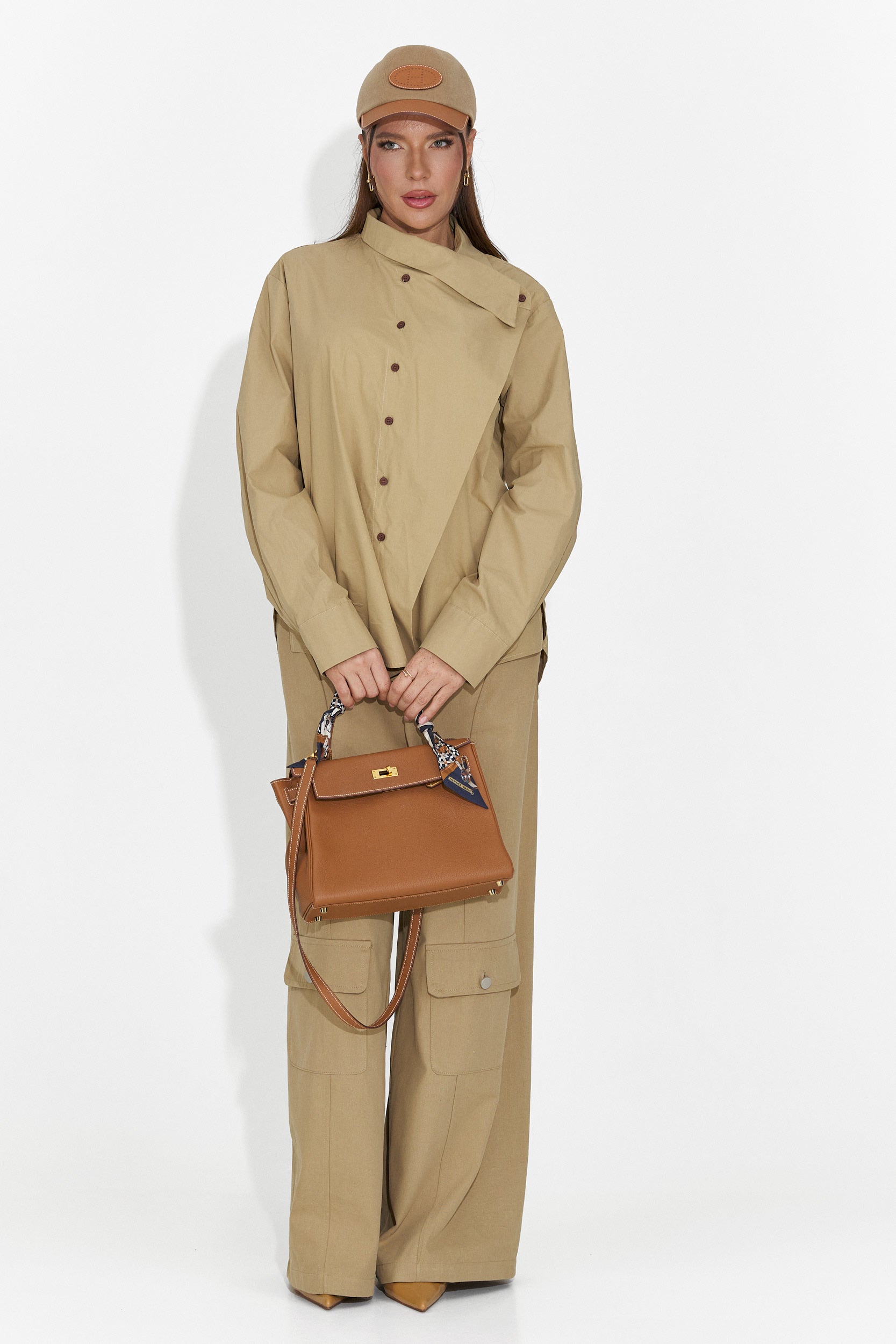 Pantaloni marroni casual per donne Nederia Bogas