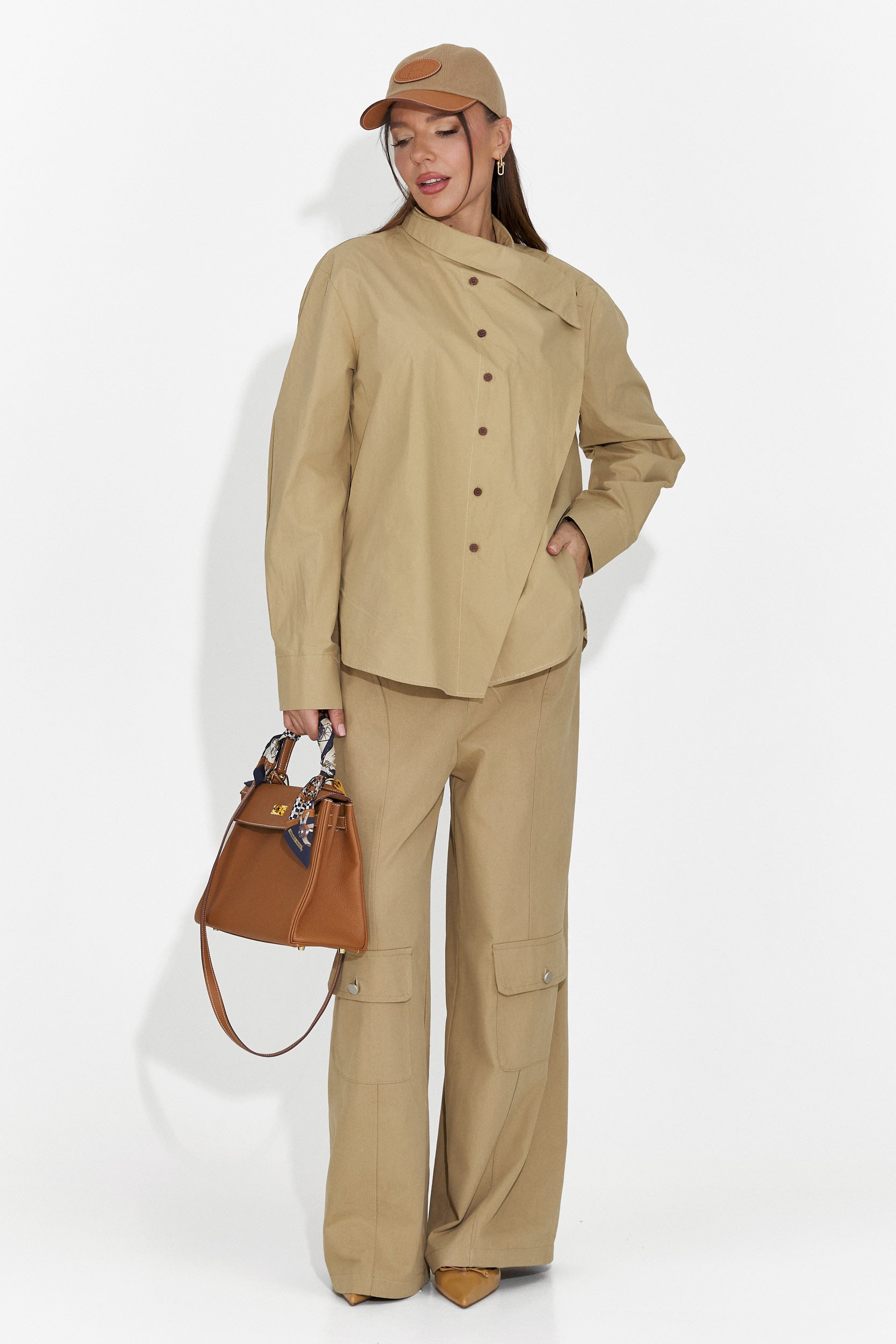 Pantaloni marroni casual per donne Nederia Bogas