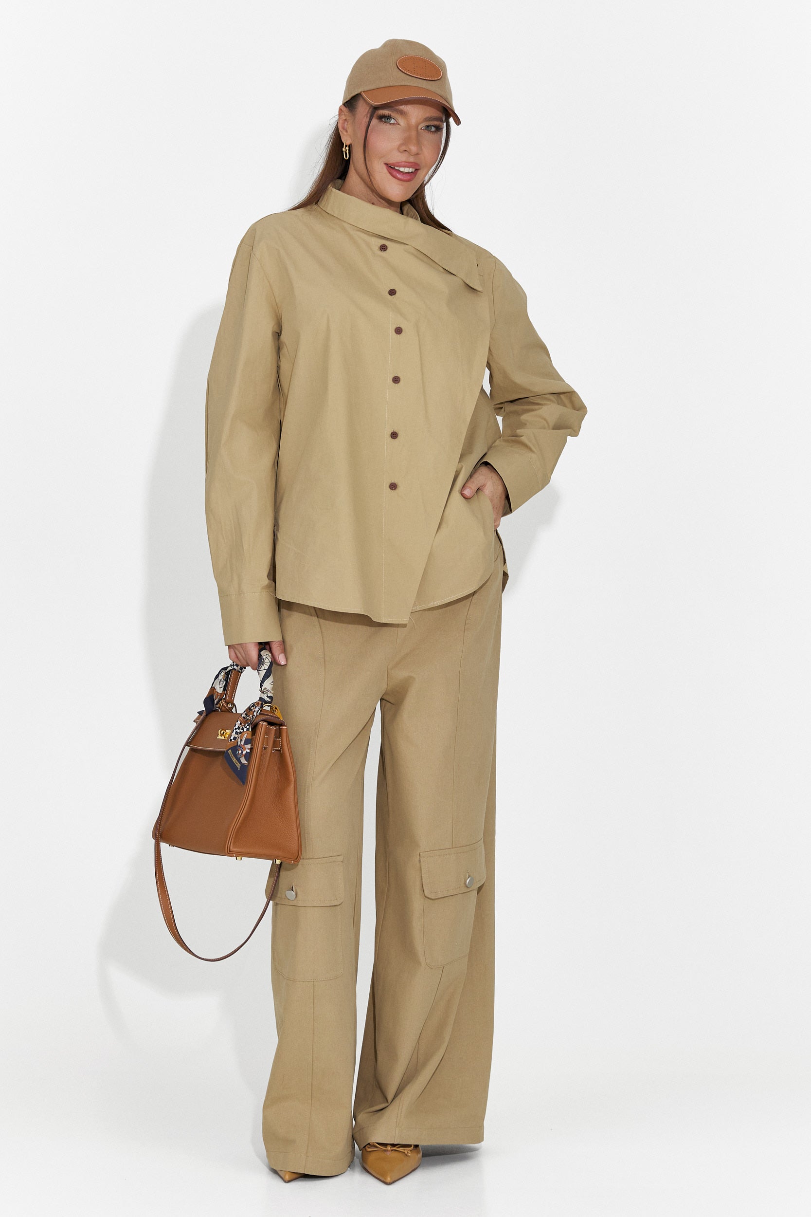 Pantaloni marroni casual per donne Nederia Bogas