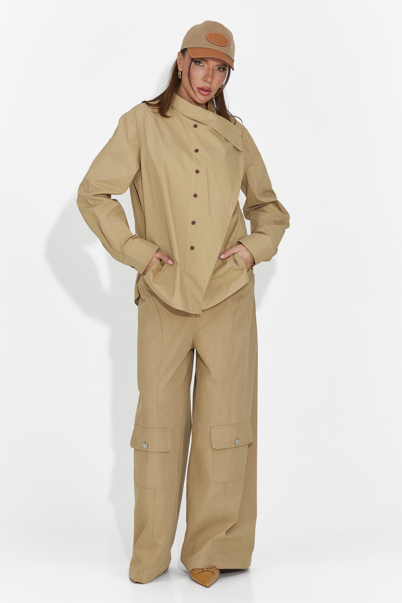 Pantaloni marroni casual per donne Nederia Bogas