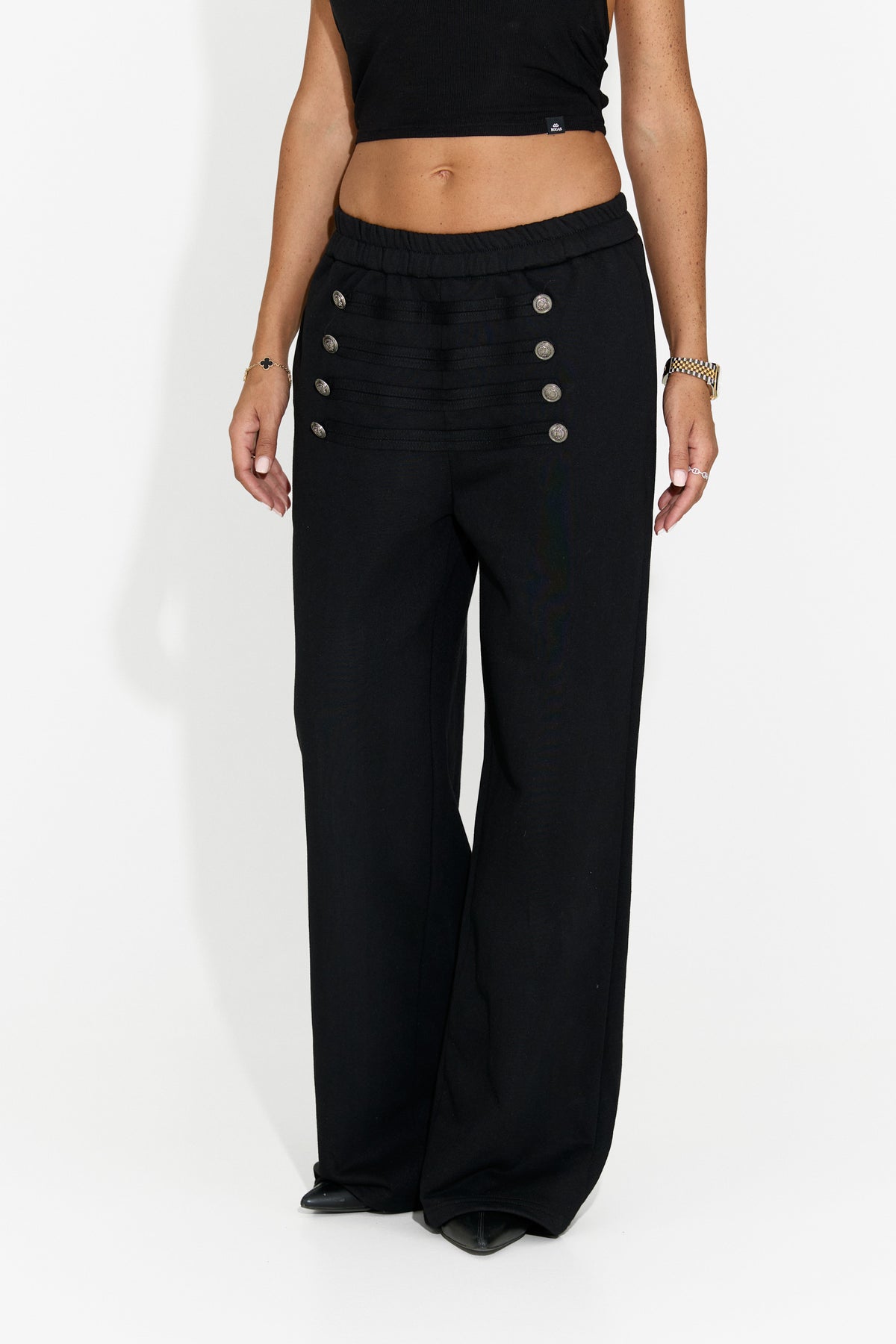 Pantaloni casual da donna neri Velezoena Bogas