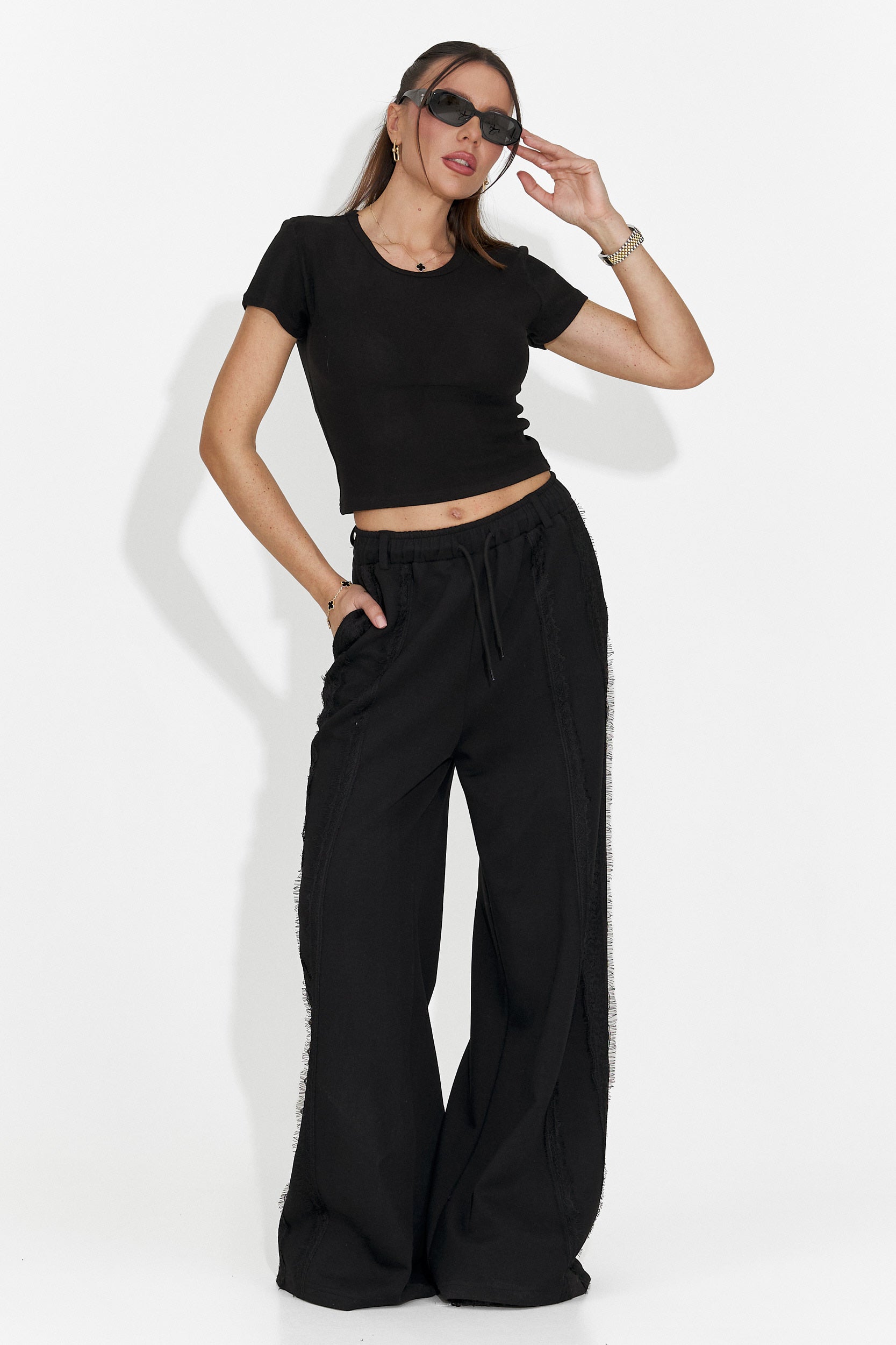 Pantaloni Neri Casual da Donna Zarania Bogas