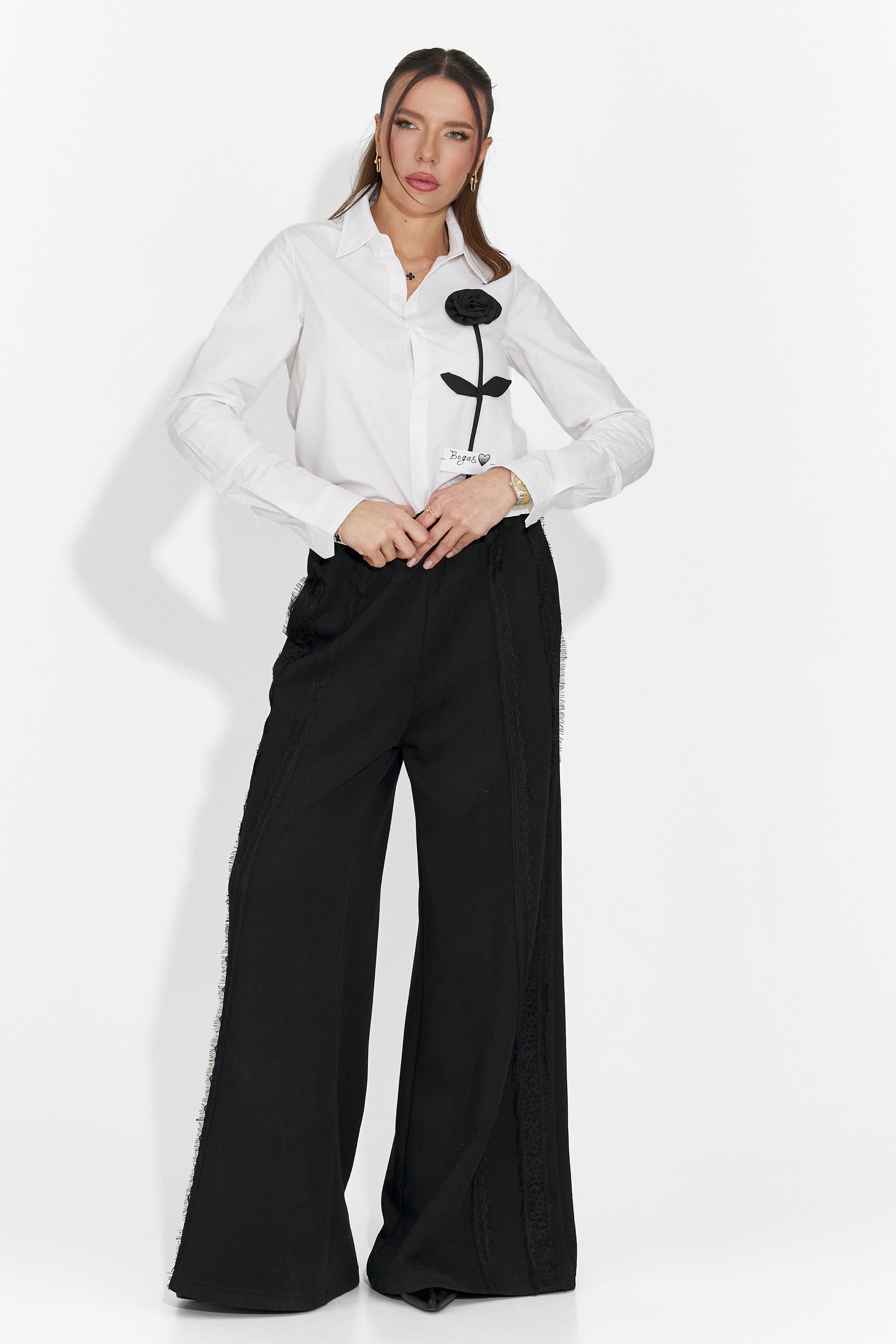 Pantaloni Neri Casual da Donna Zarania Bogas
