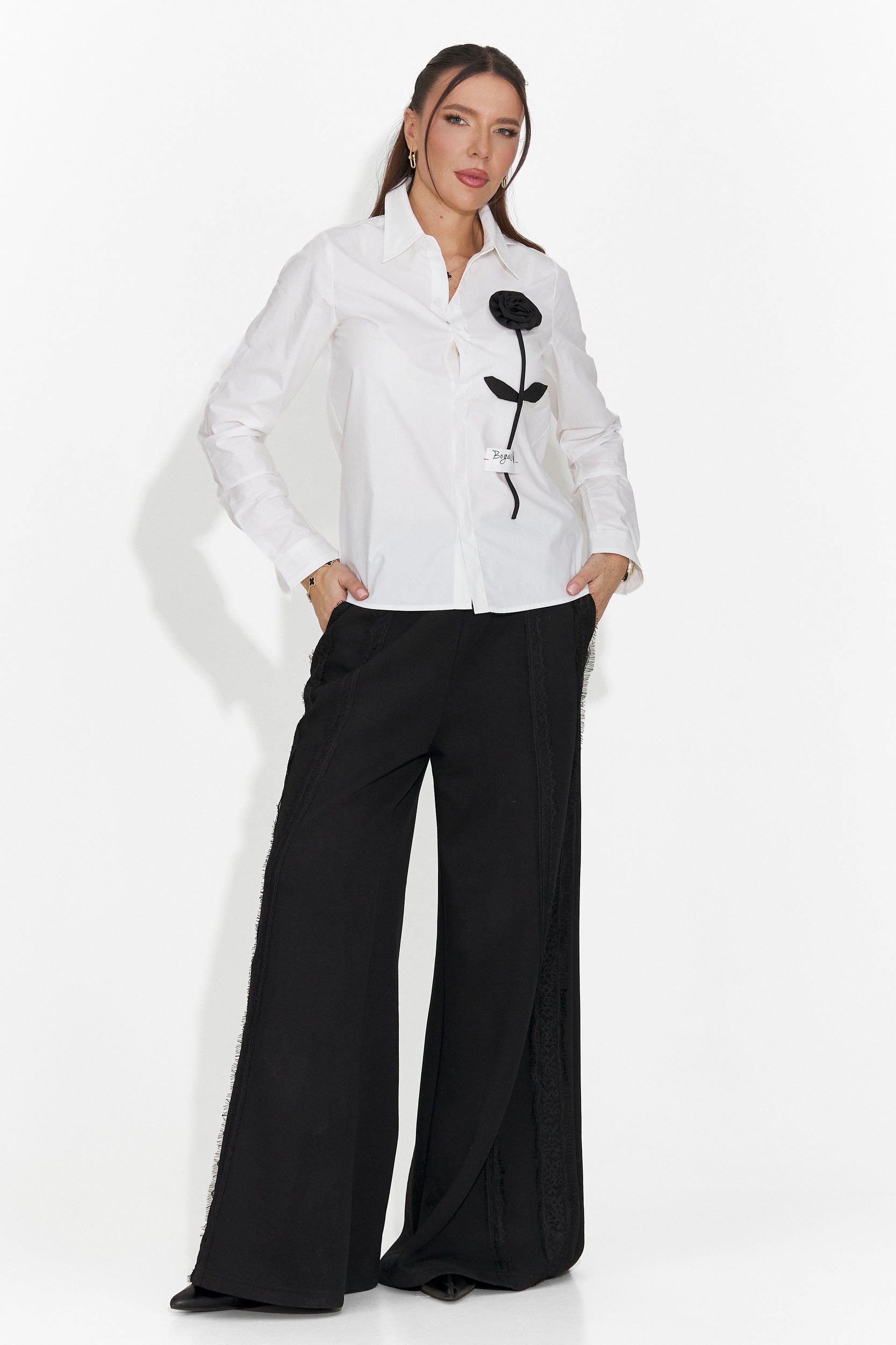 Pantaloni Neri Casual da Donna Zarania Bogas