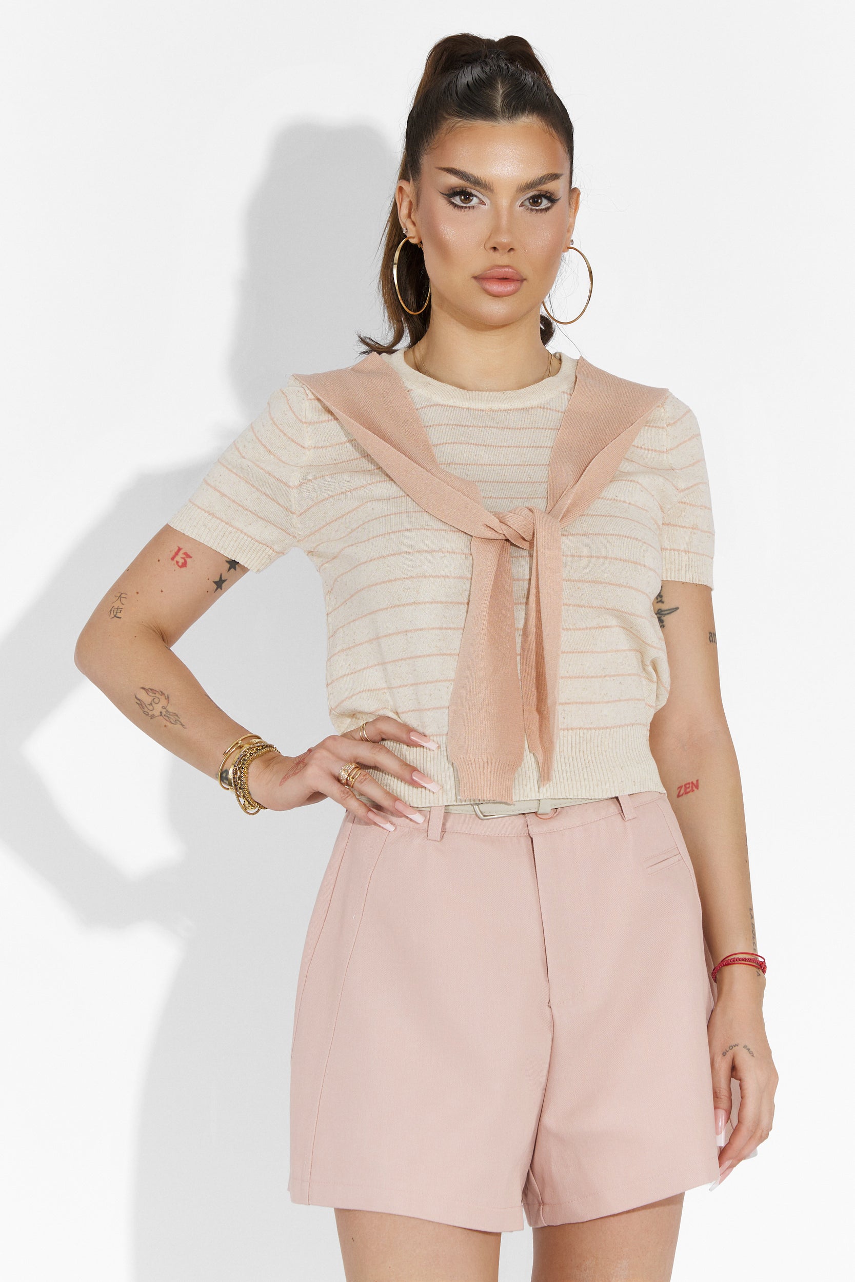 Pantaloni casual rosa da donna Herling Bogas