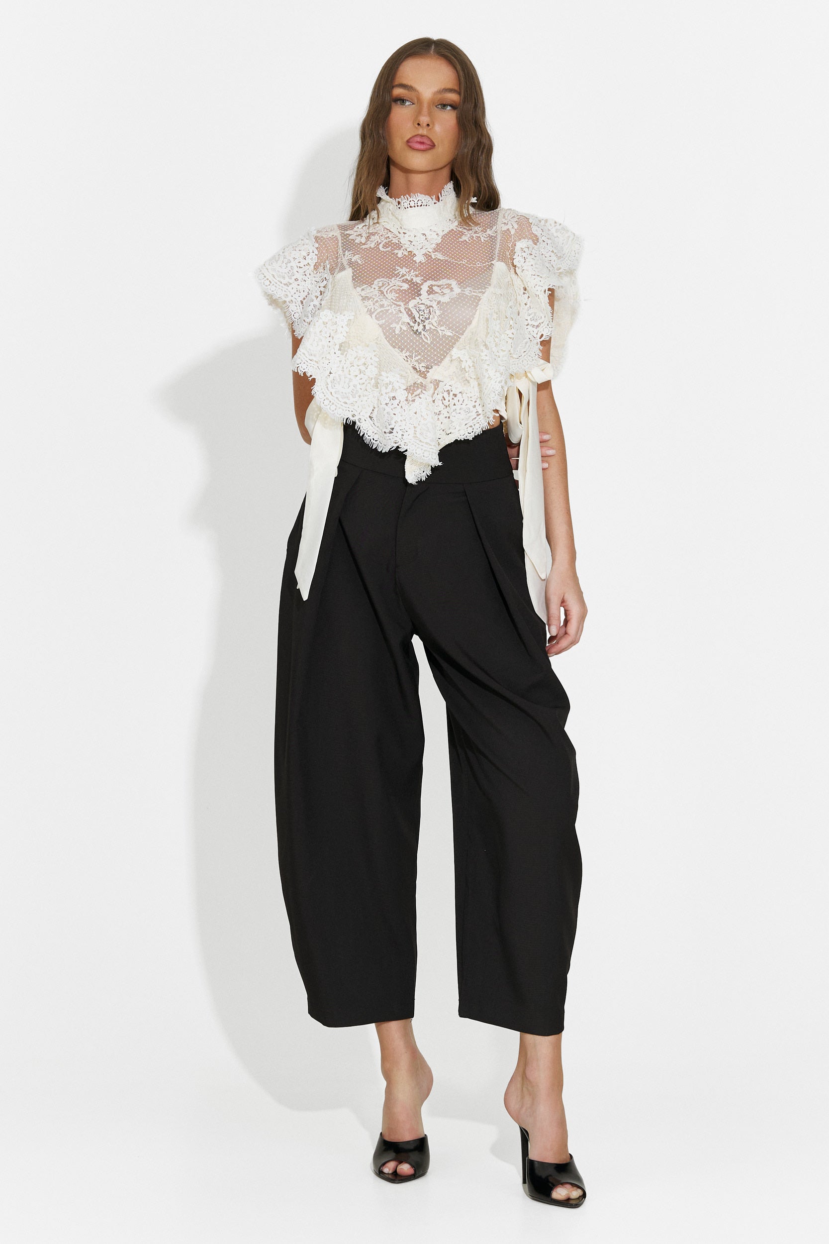 Pantaloni donna eleganti neri Kemily Bogas