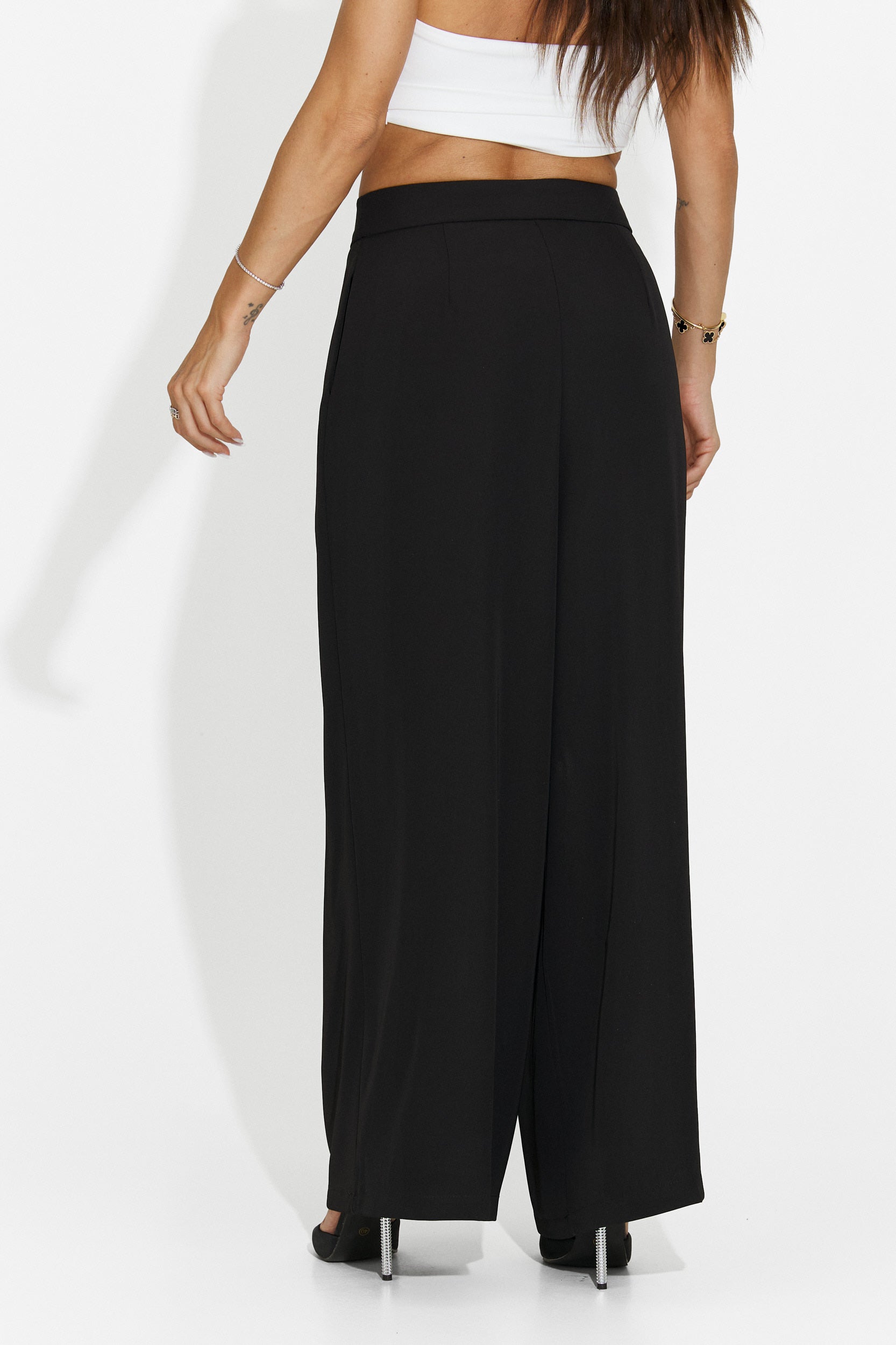 Pantaloni donna eleganti neri Lioria Bogas