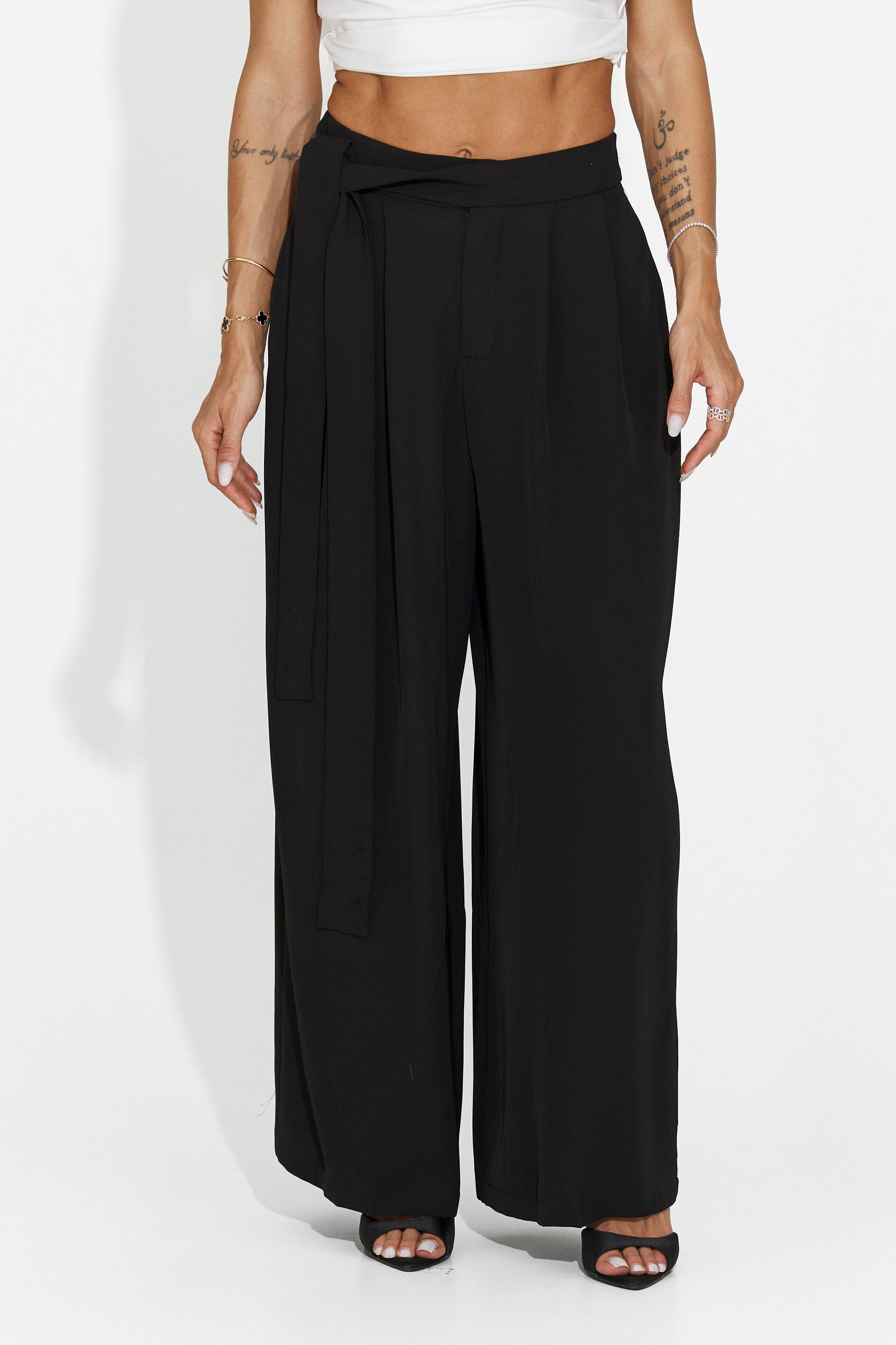Pantaloni donna eleganti neri Lioria Bogas