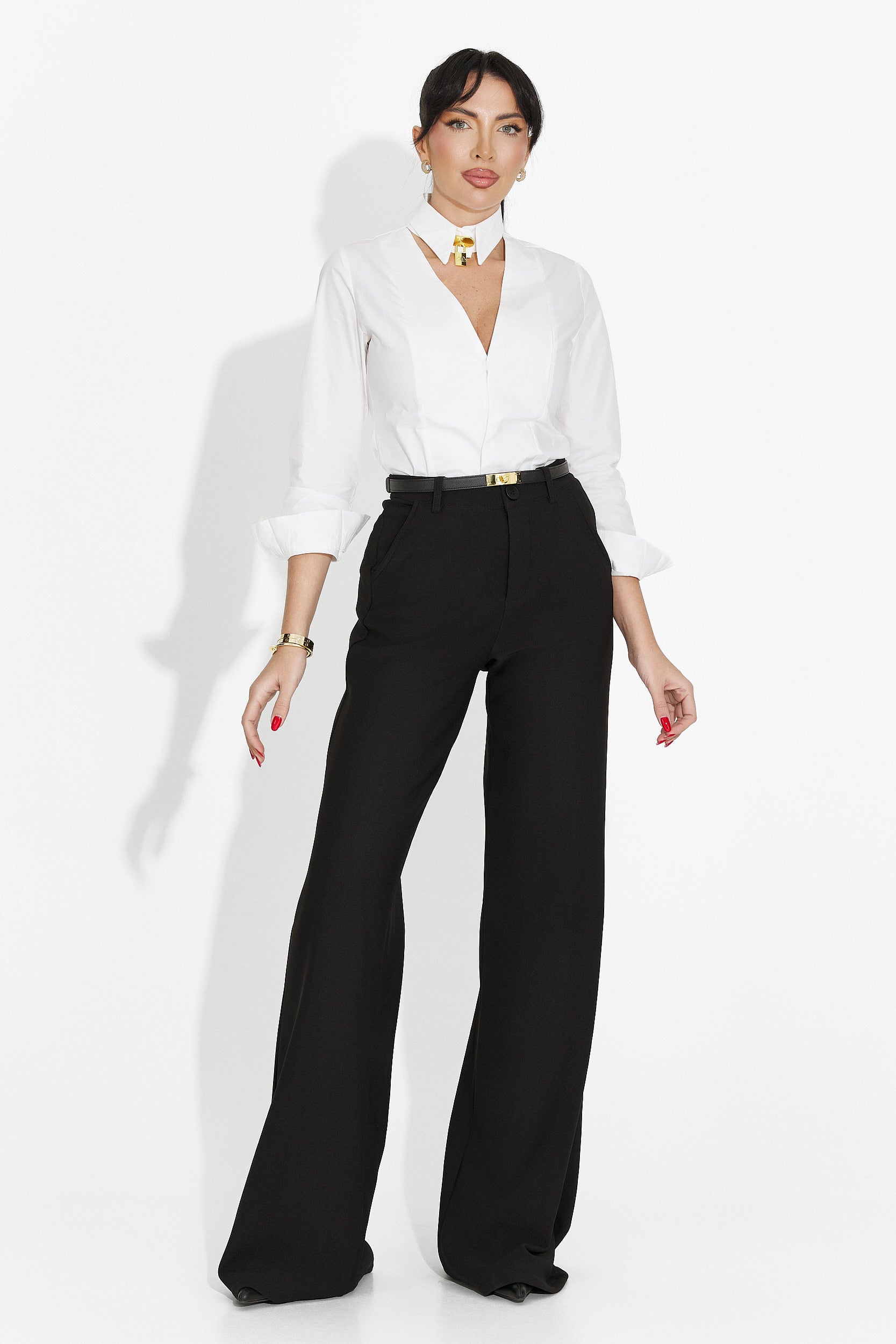 Eleganti Pantaloni Neri Vinuele Bogas da Donna