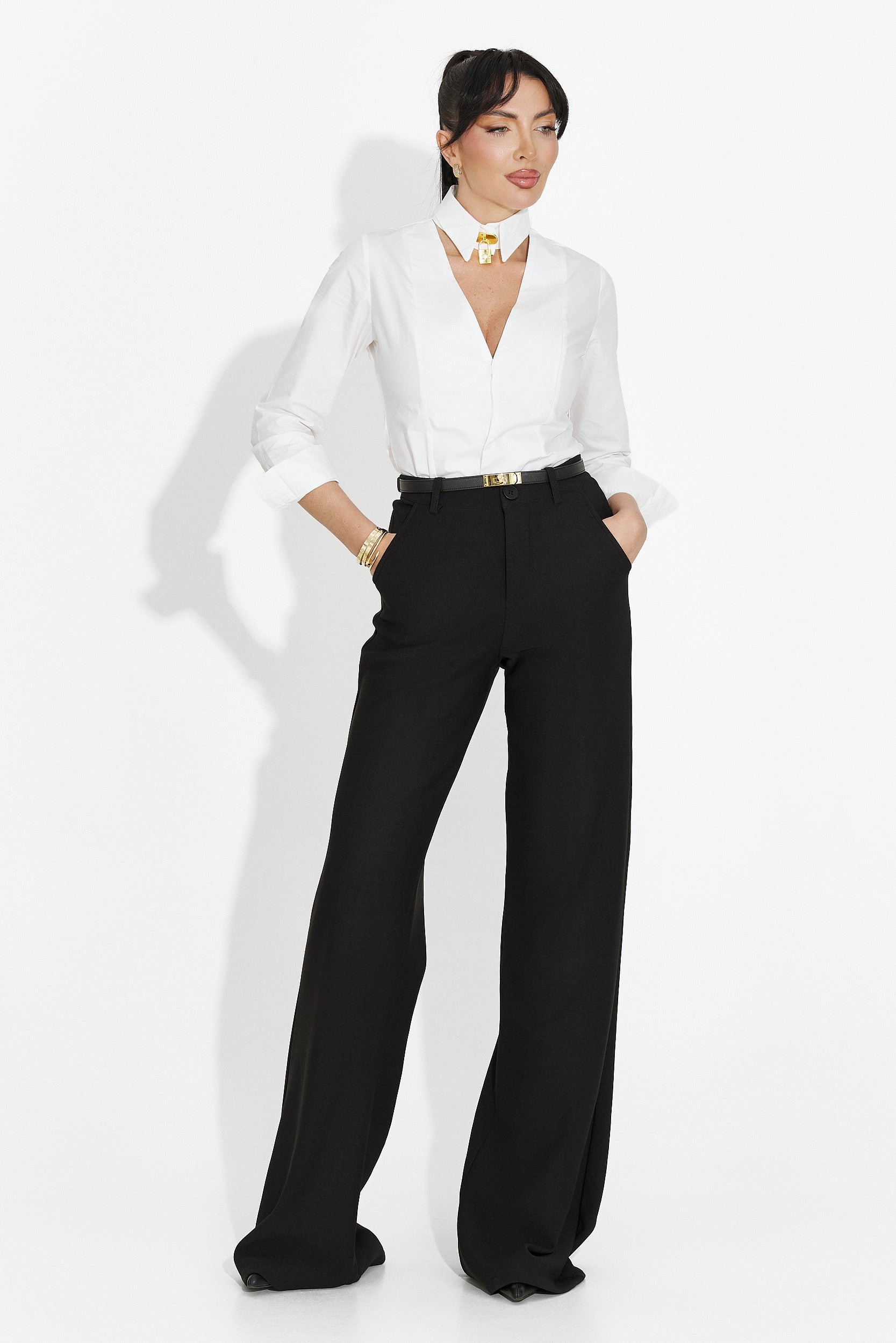 Eleganti Pantaloni Neri Vinuele Bogas da Donna