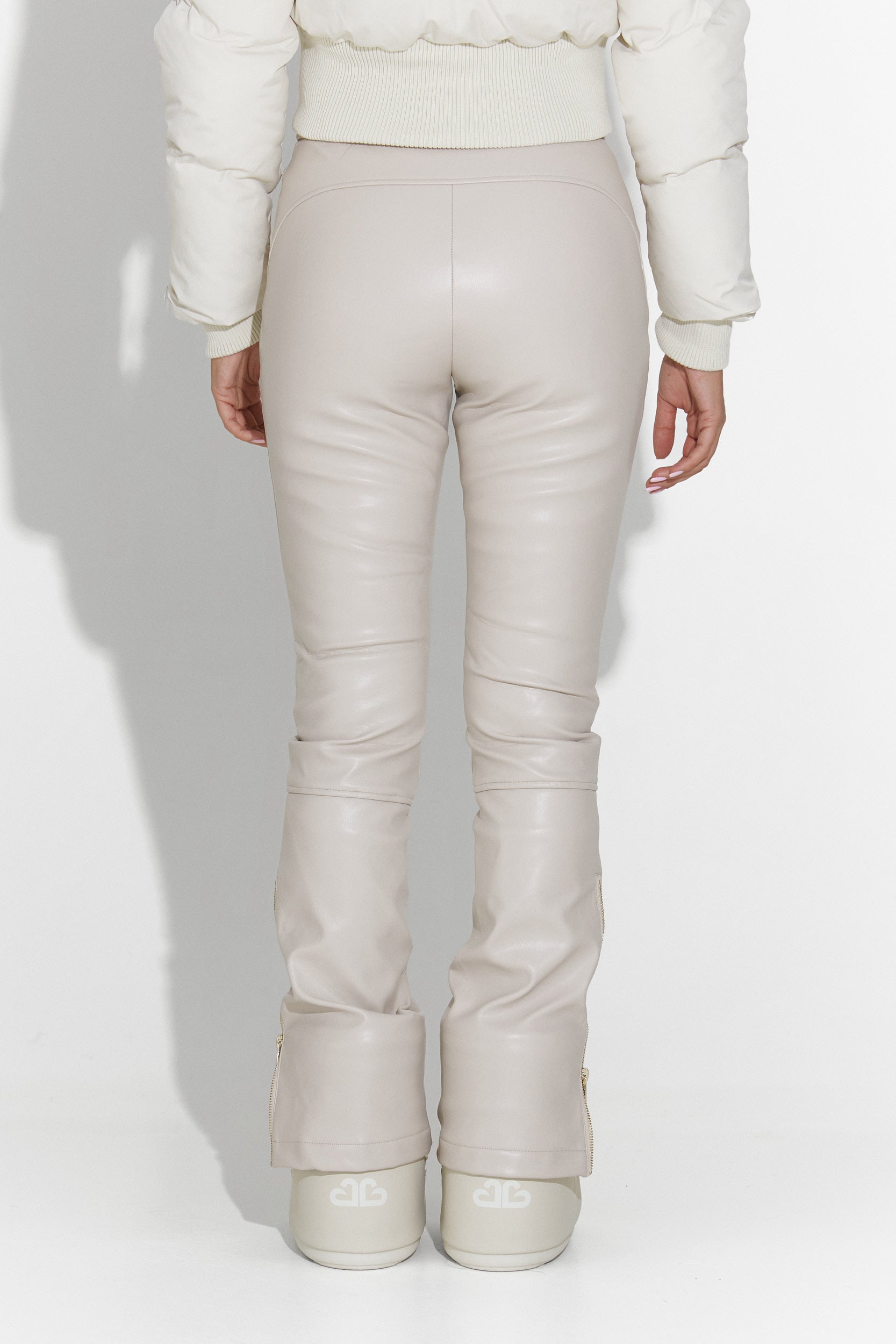 Pantaloni da Sci in Pelle Beige Bogas Cosira