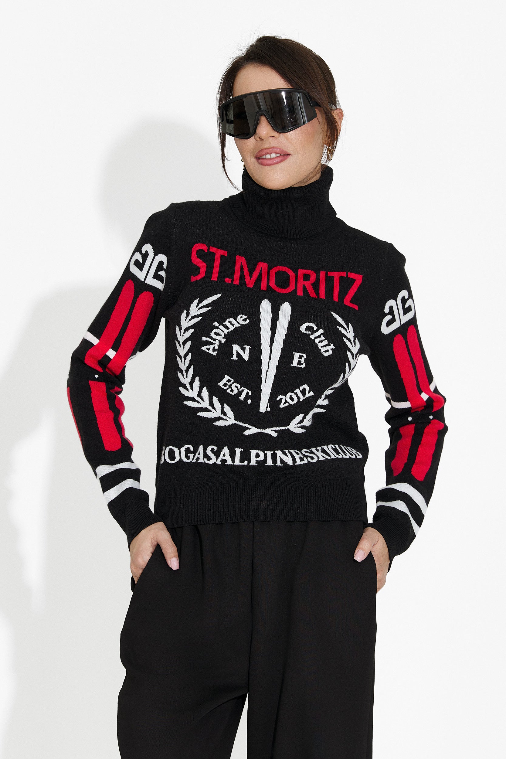 Maglione Nero Casual da Donna di Fabina Bogas
