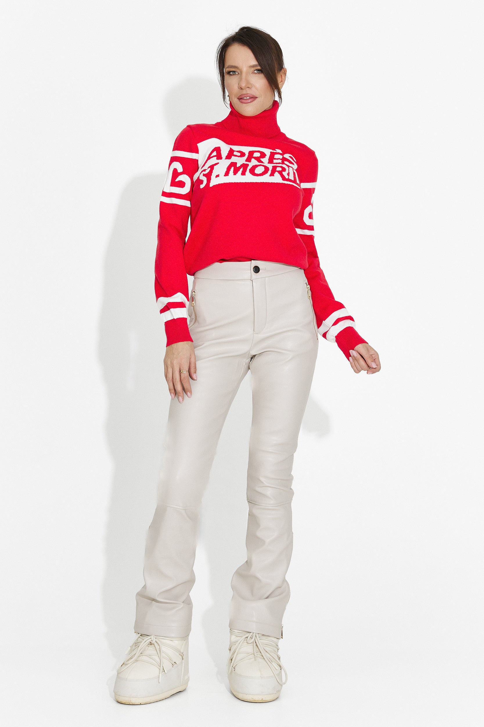 Maglione Casual Rosso da Donna di Nelora Bogas