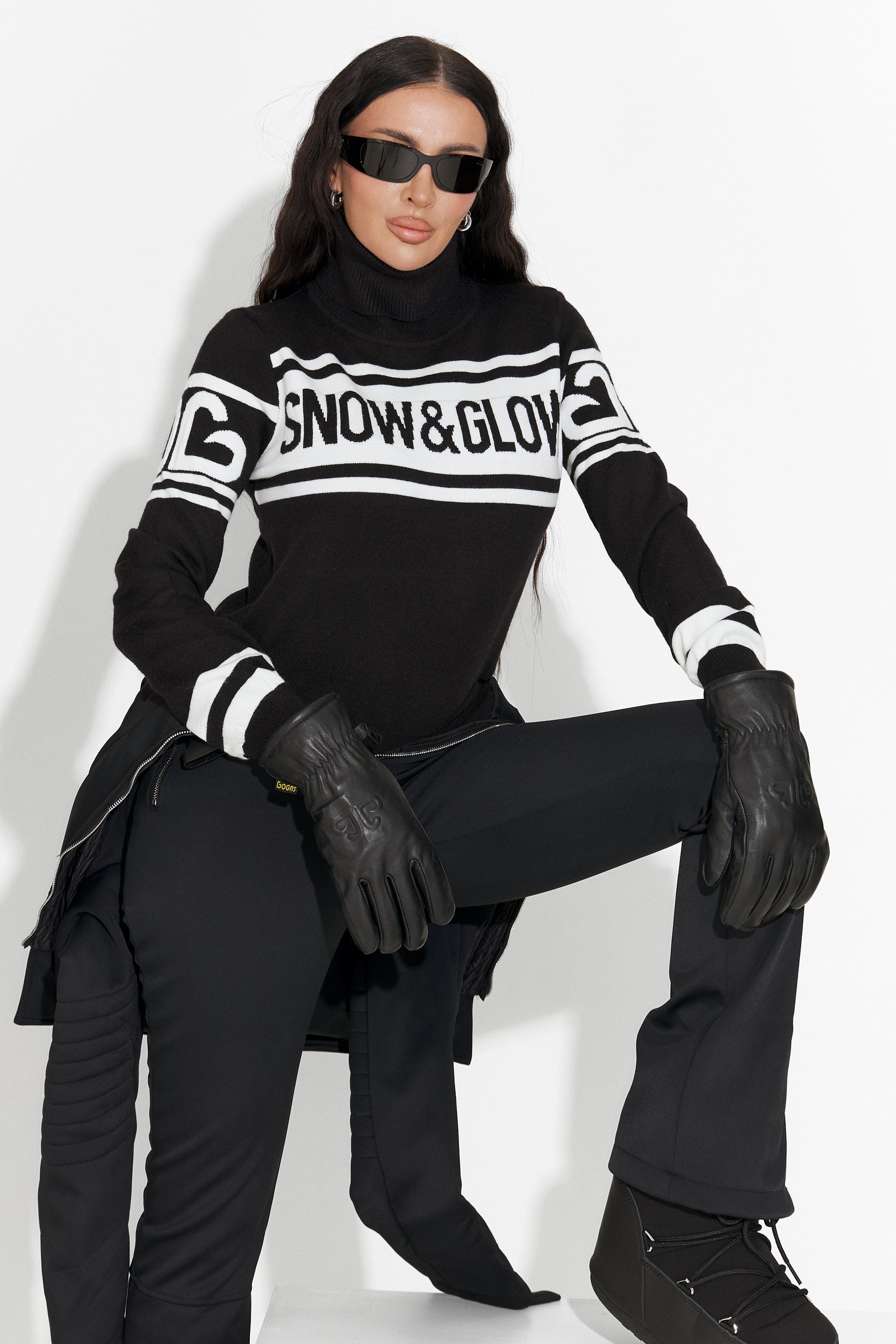 Maglione da Sci Nero Clyra Bogas per Donne