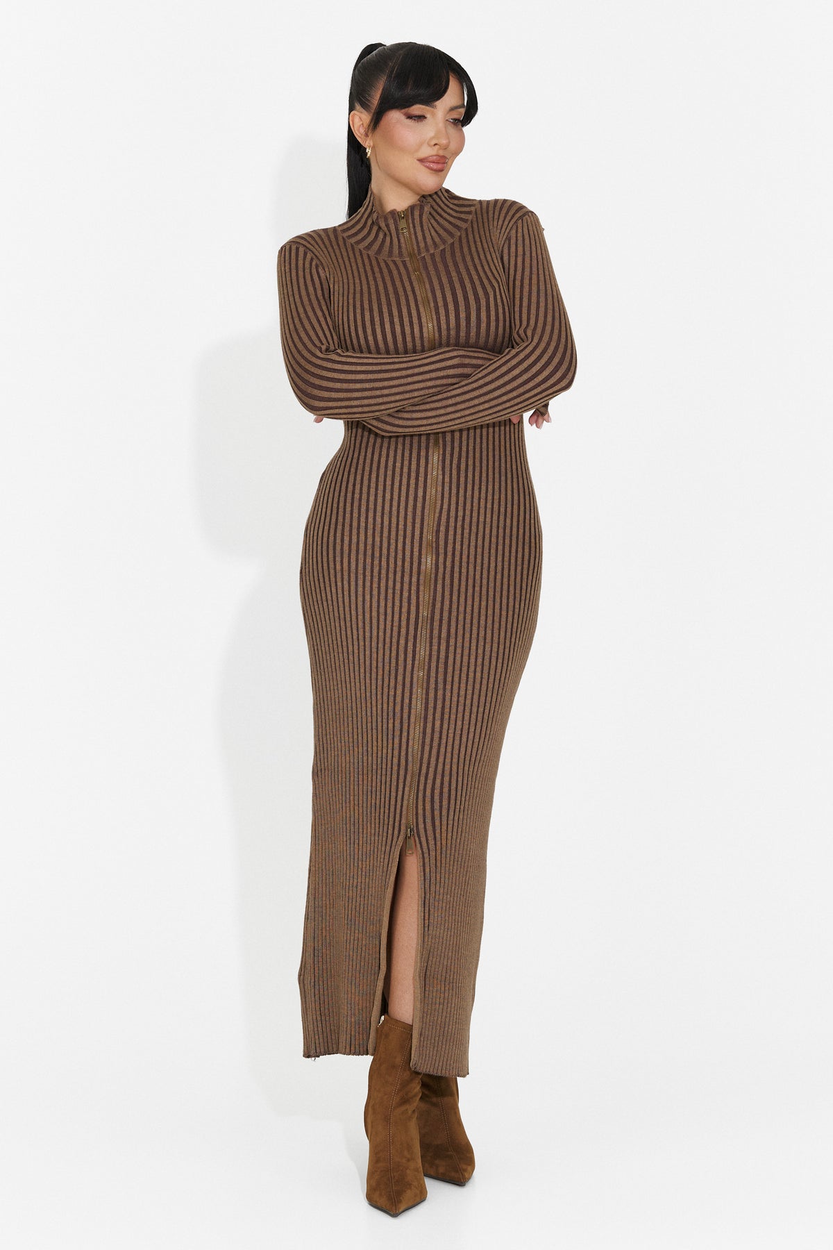 Rochie casual maro Trineya Bogas
