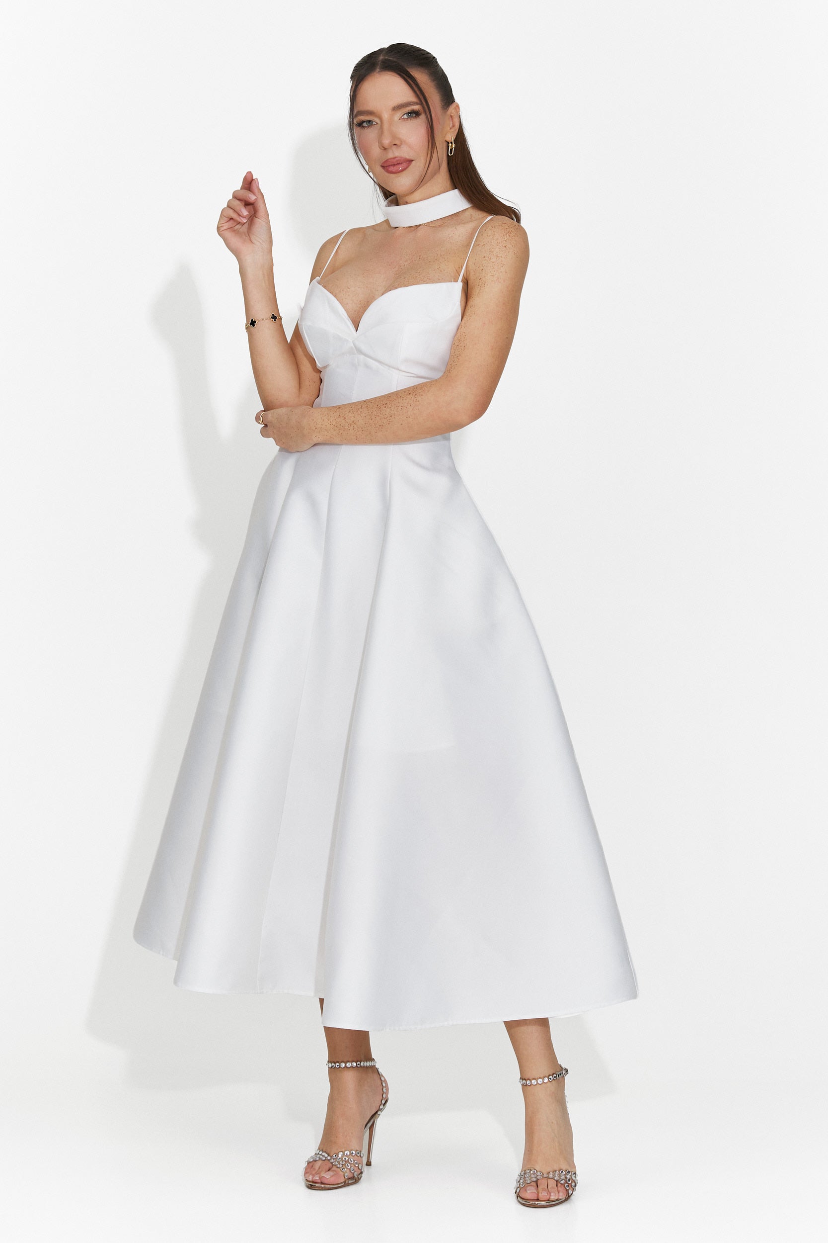 Abito Lungo Bianco da Donna di Coriza Bogas