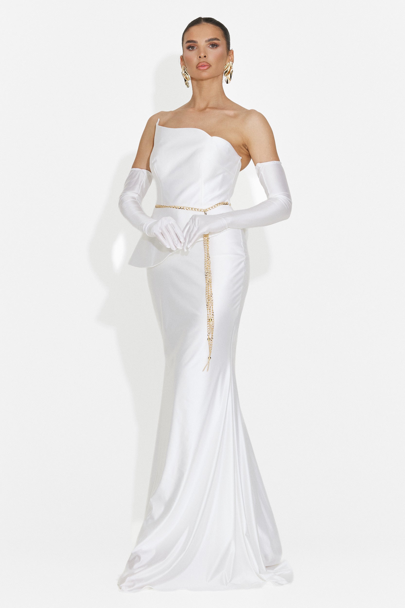 Lungo Vestito Bianco da Donna di Merle Bogas