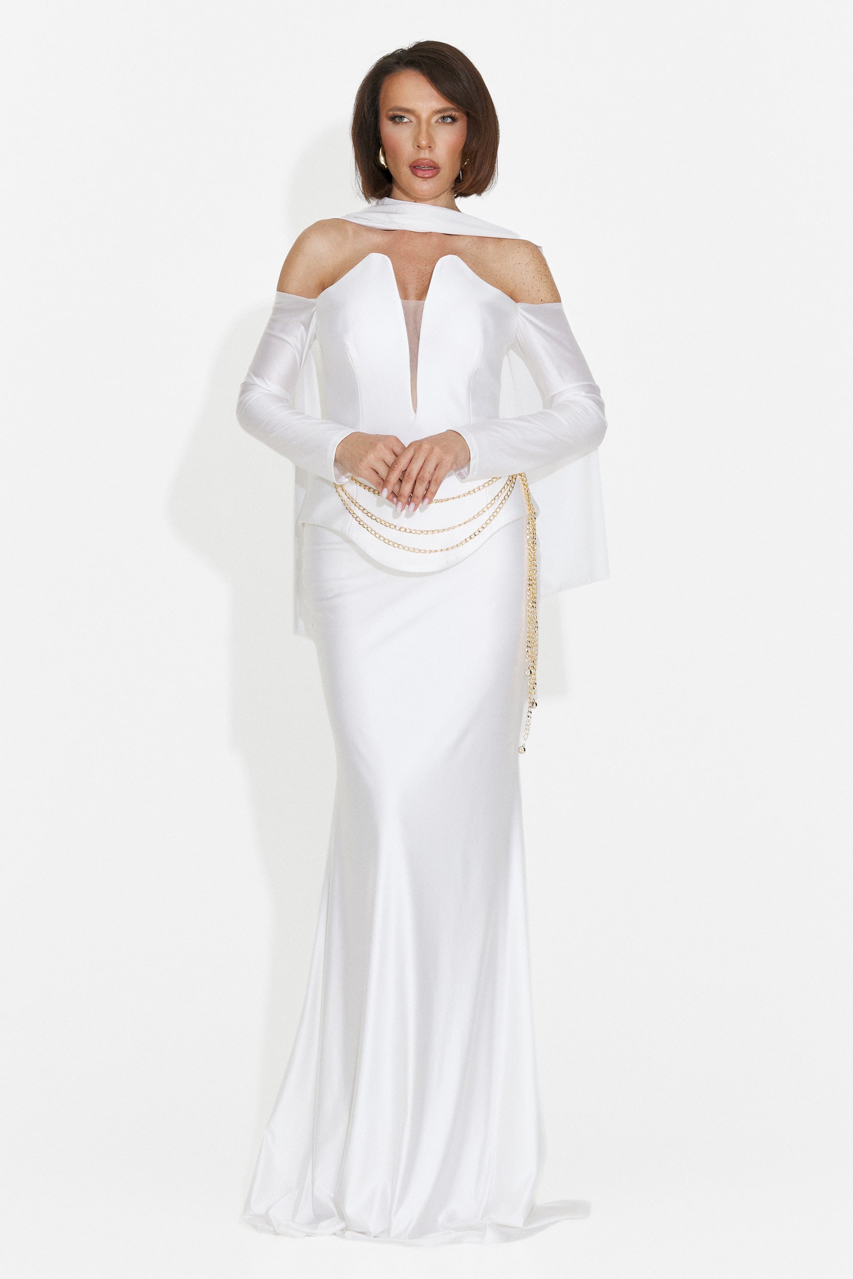 Vestito Lungo Bianco da Donna di Paulina Bogas
