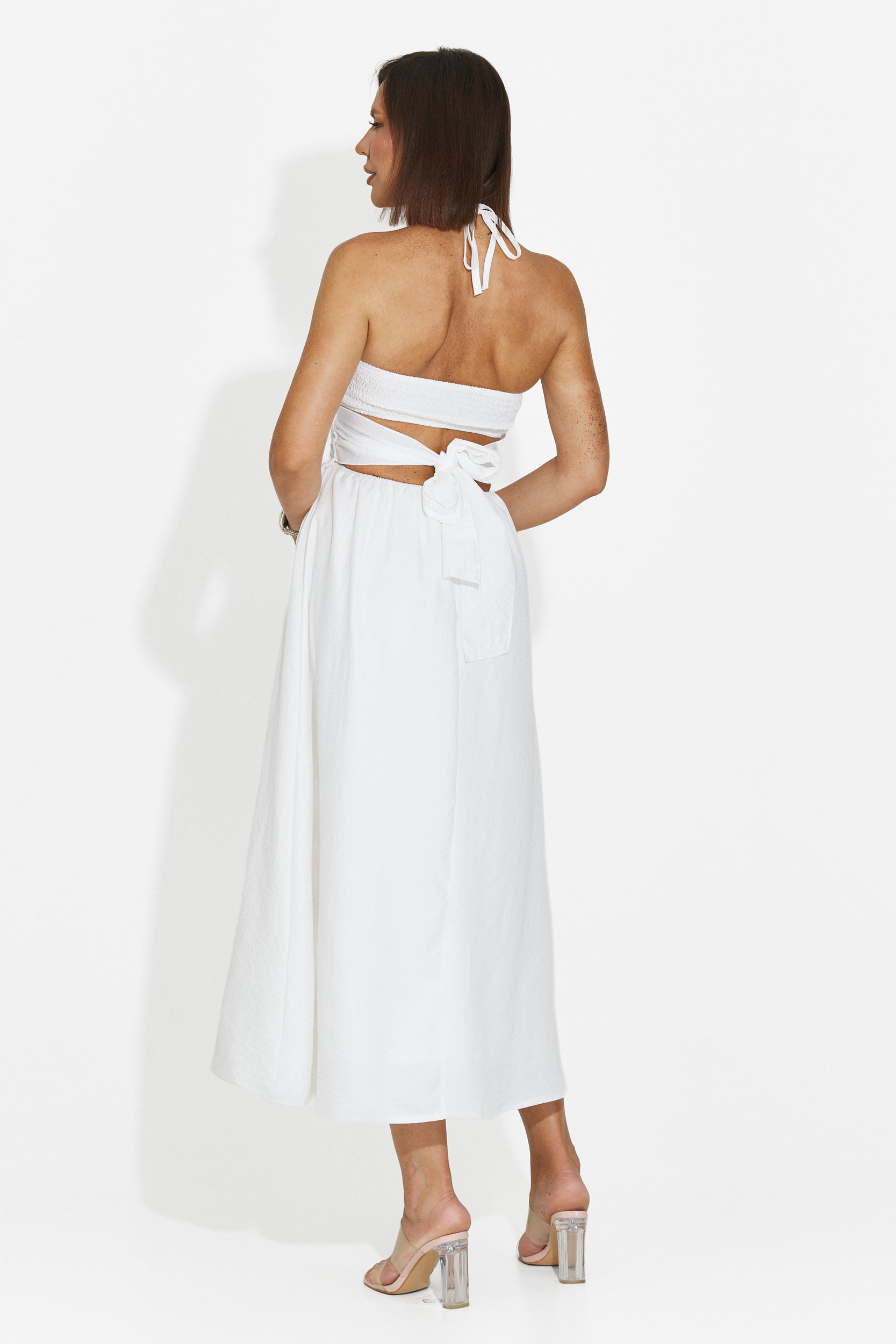 Vestito donna lungo bianco Zeynka Bogas
