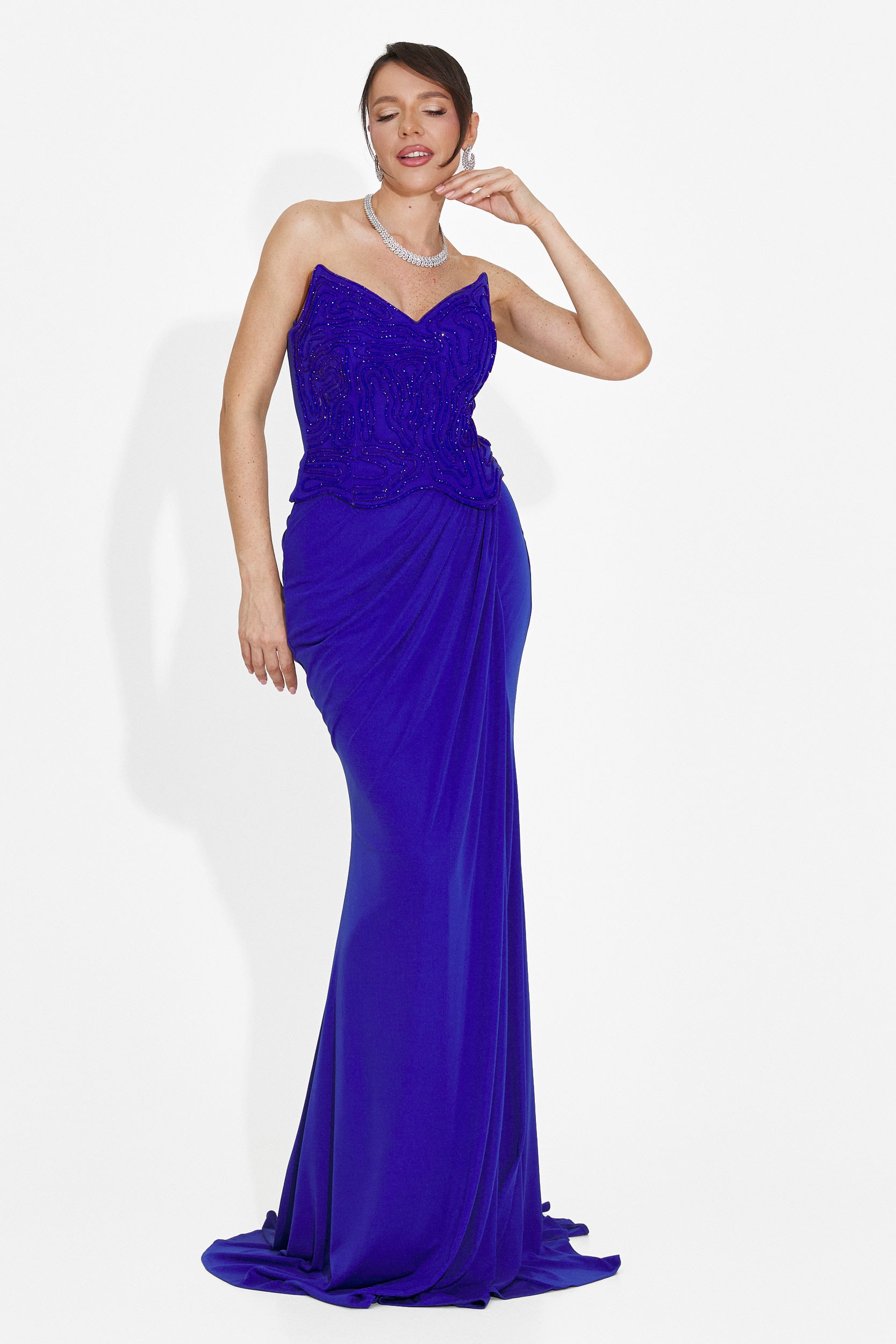 Lungo Vestito Blu da Donna di Baty Bogas