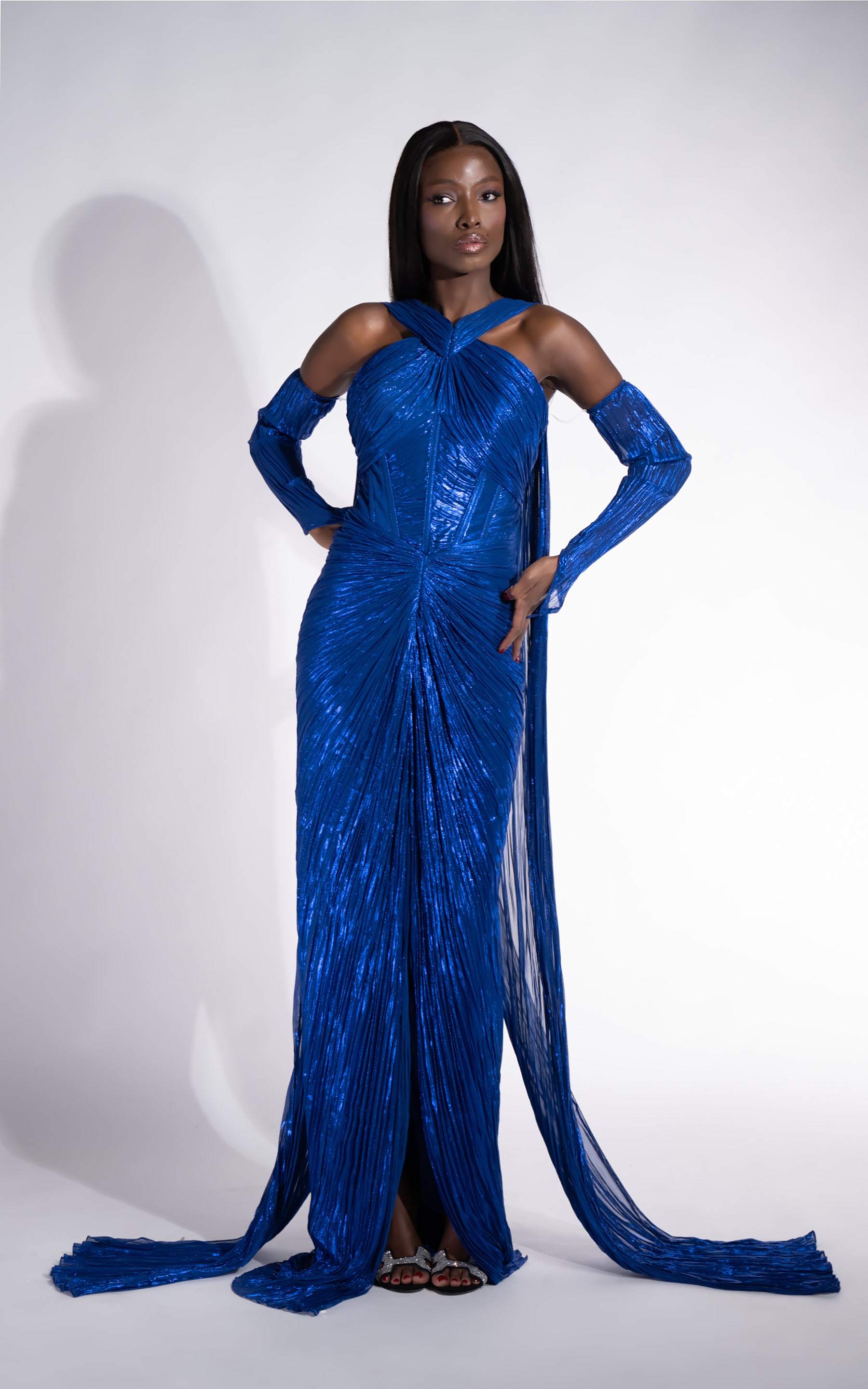 Abito lungo blu da donna Karlyana Bogas