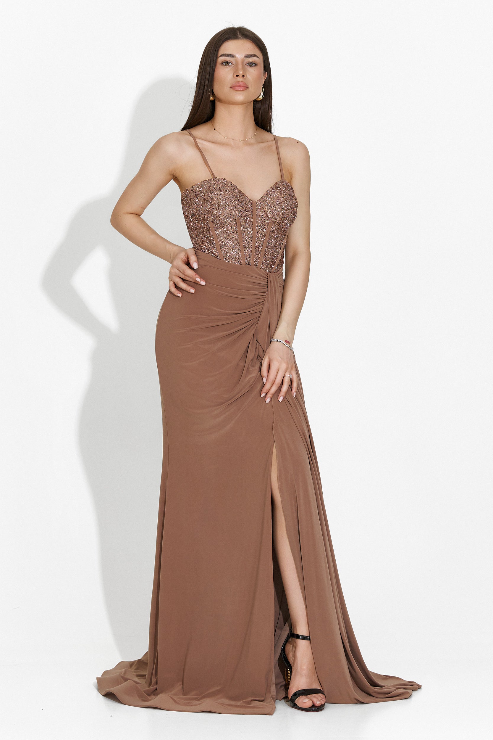 Abito lungo beige da donna Alexandria Bogas