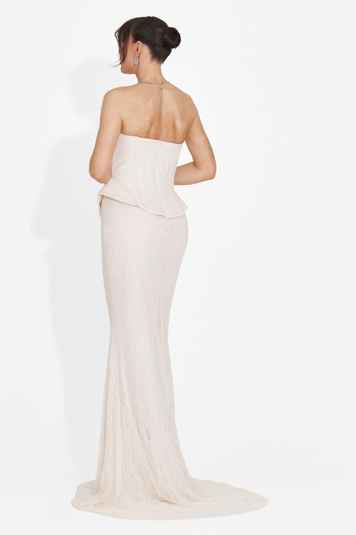 Abito lungo da donna beige Nabashia Bogas, immagine 2 di 8