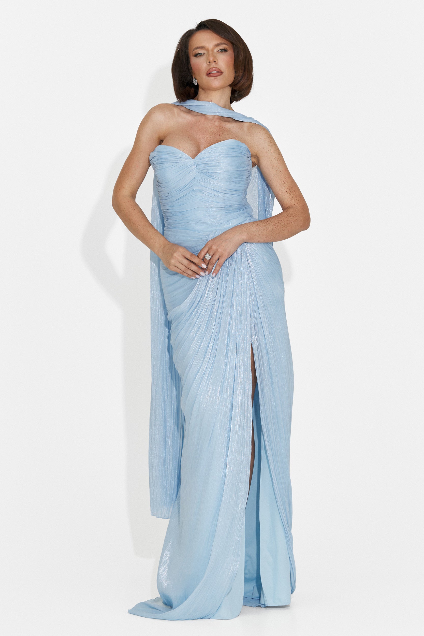 Lungo Vestito Blu da Donna di Greta Bogas
