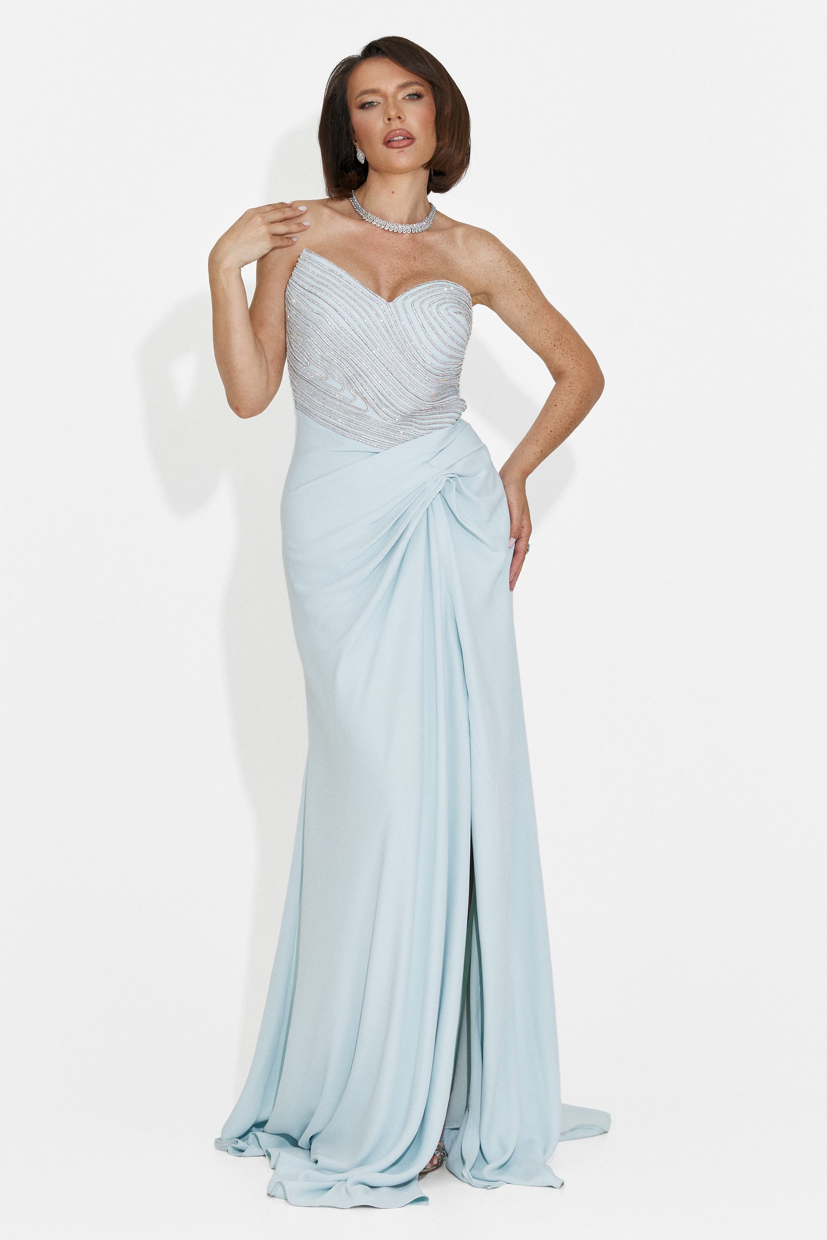 Abito Lungo Blu da Donna di Jonay Bogas