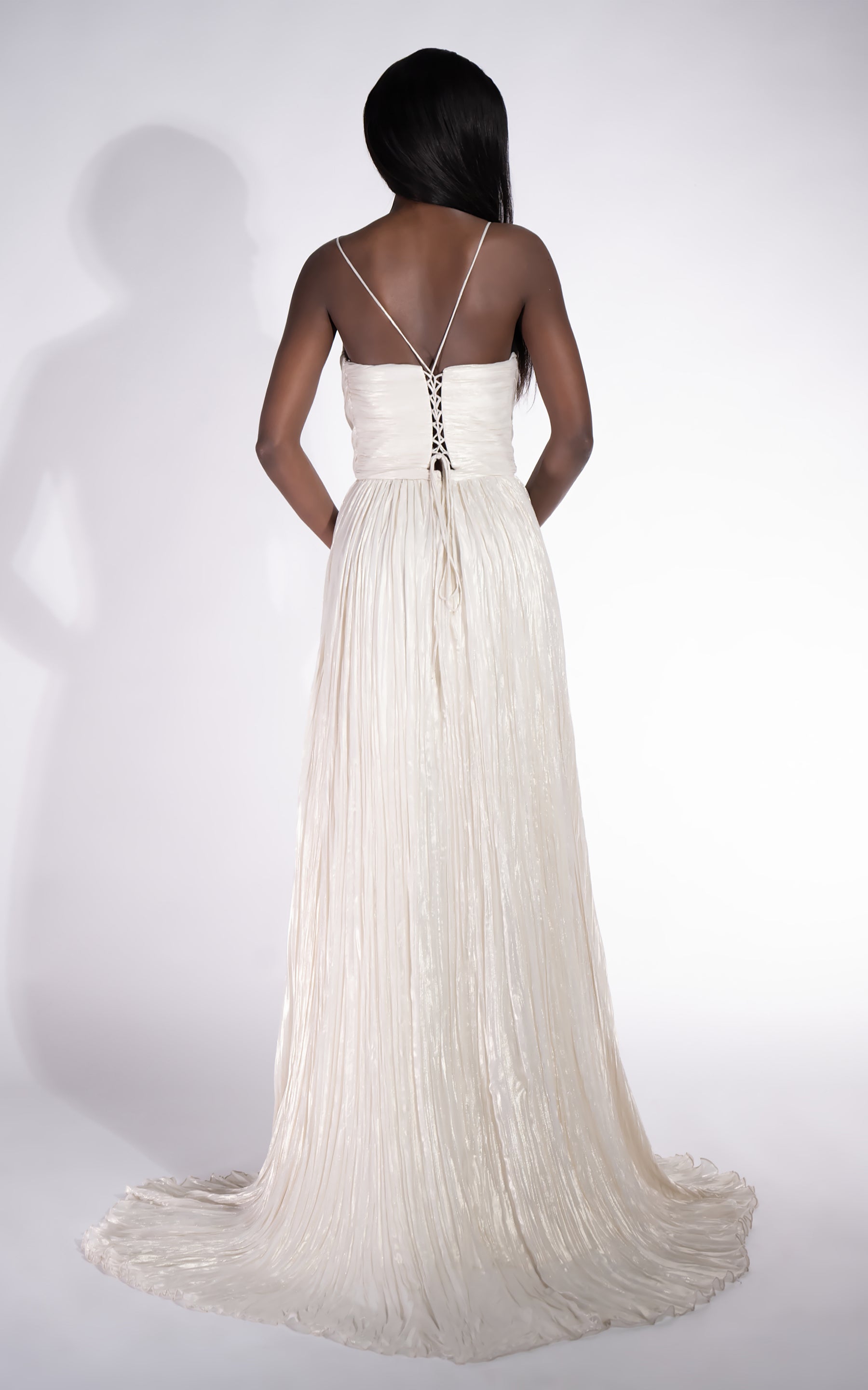 Abito lungo da donna color crema Edyna Bogas