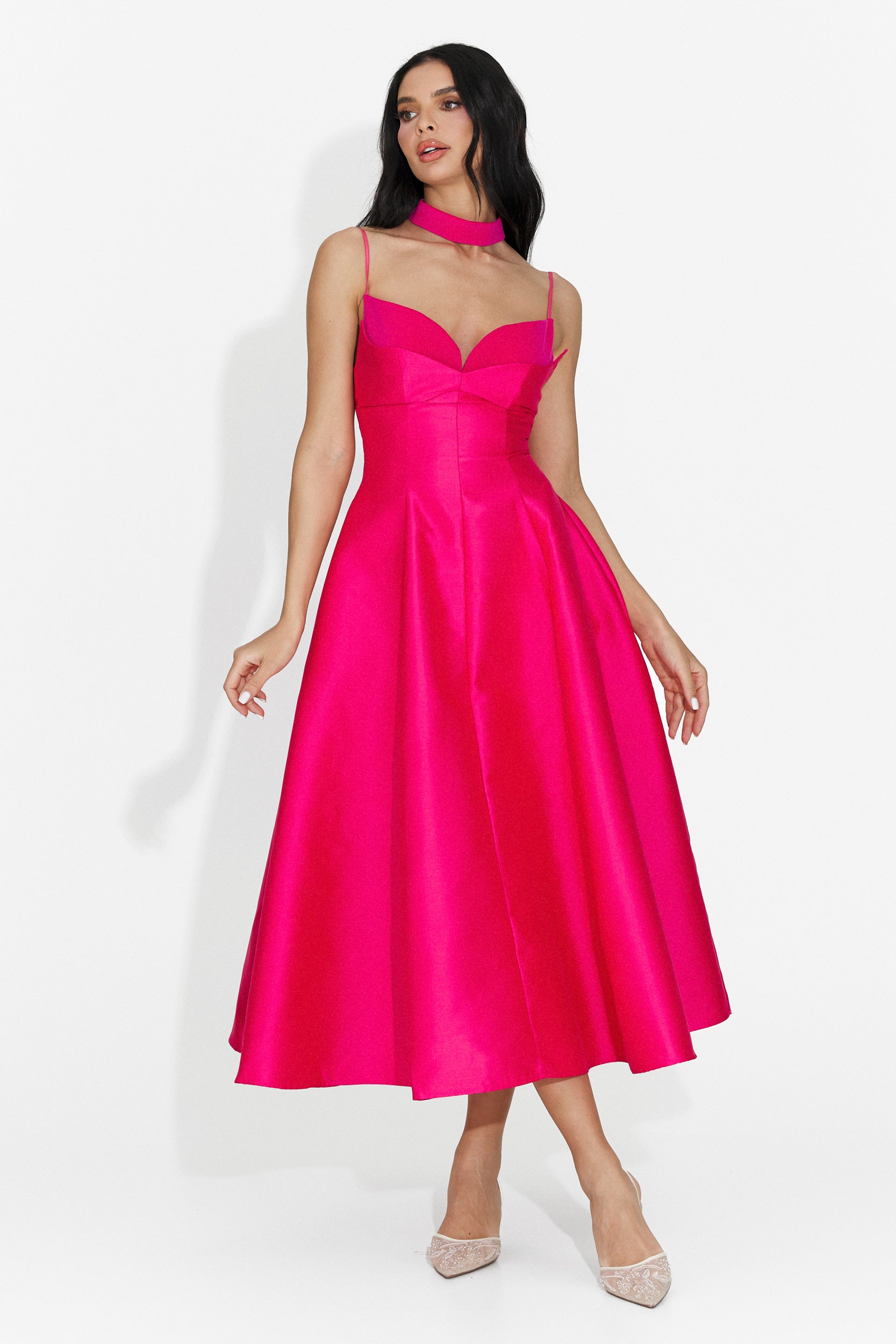 Lungo Vestito Fucsia da Donna Bogas Coriza