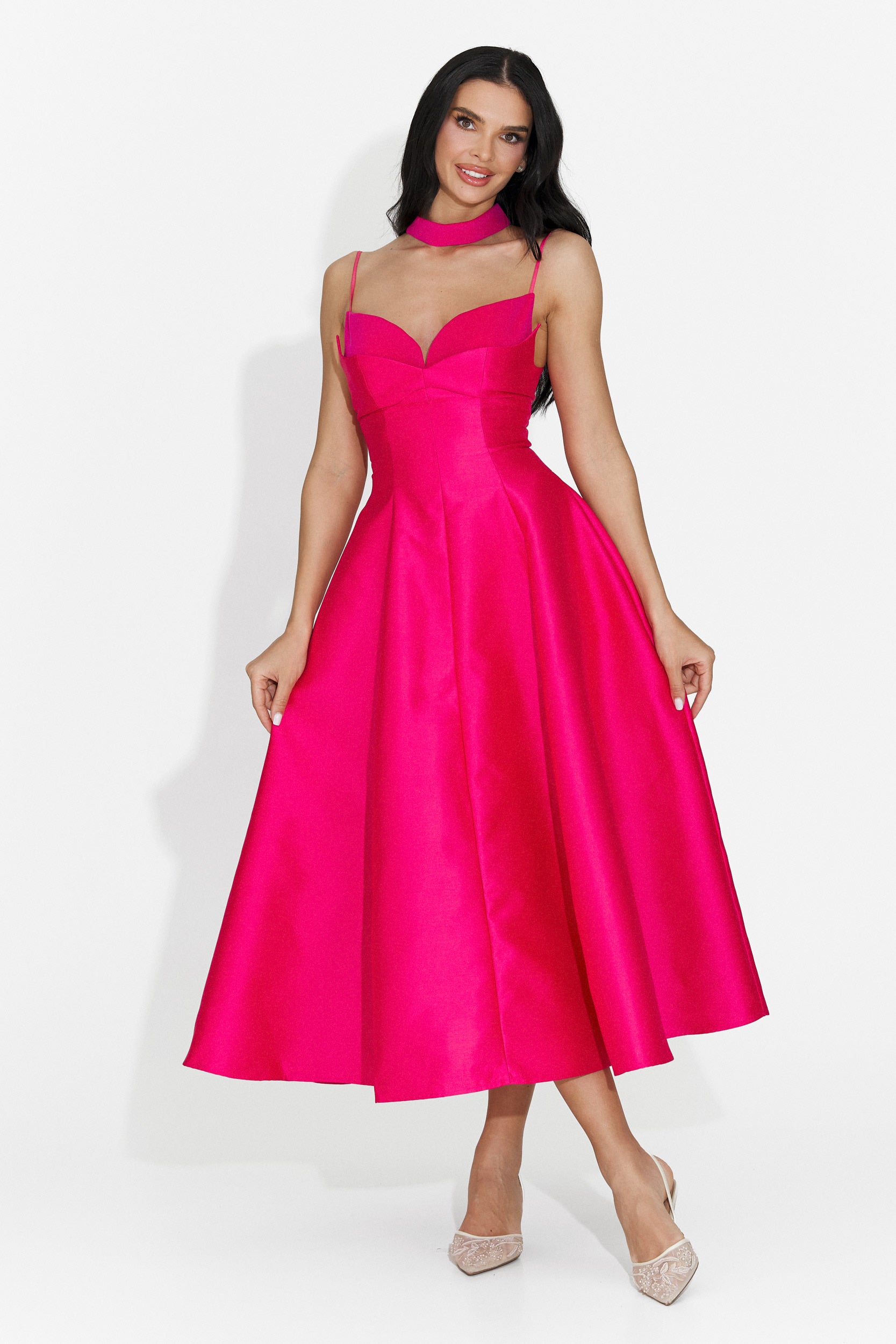 Lungo Vestito Fucsia da Donna Bogas Coriza
