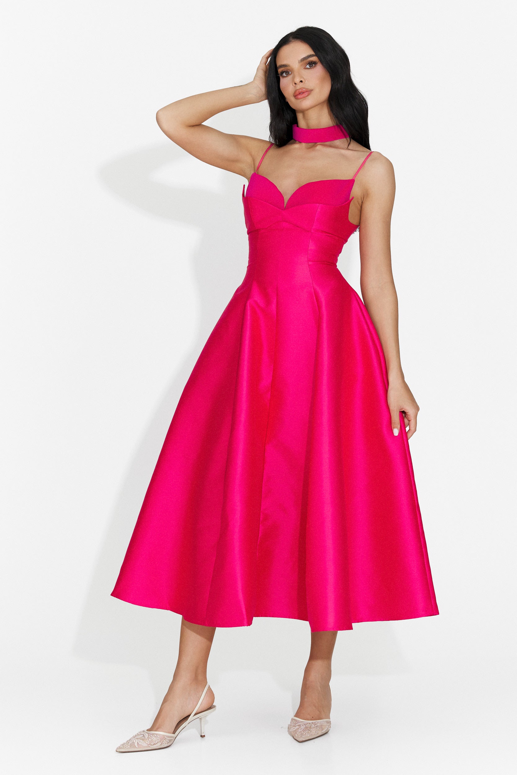 Lungo Vestito Fucsia da Donna Bogas Coriza