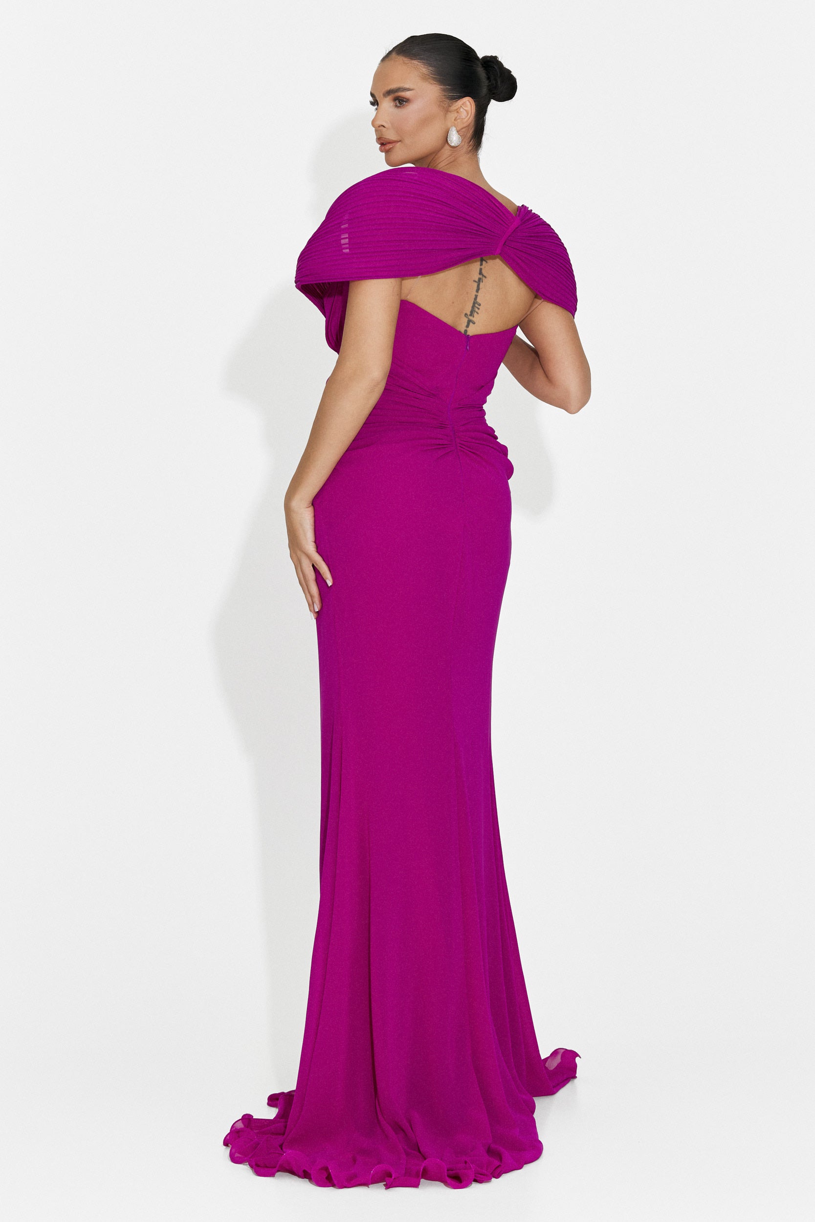 Lungo Vestito Fucsia da Donna di Emilia Bogas