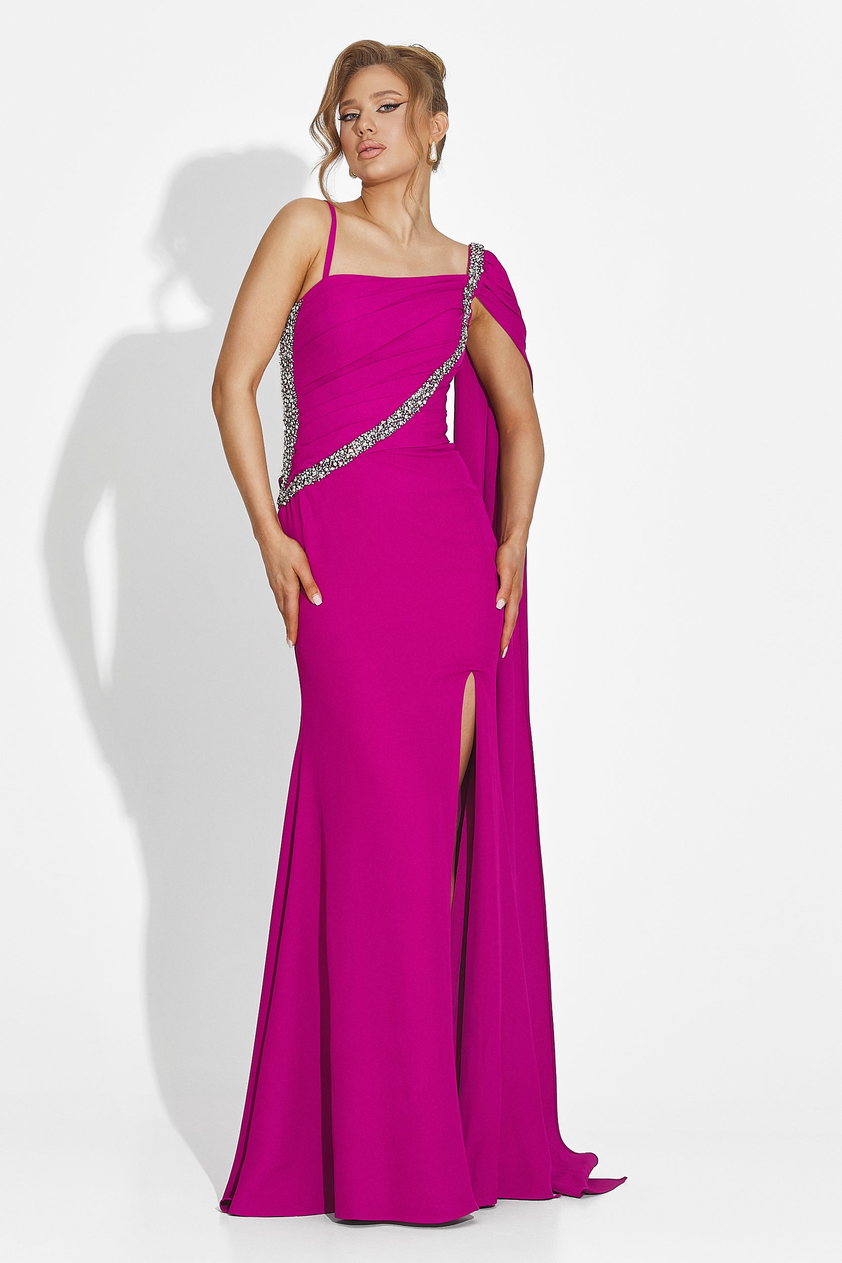 Abito lungo fucsia da donna Libre Bogas