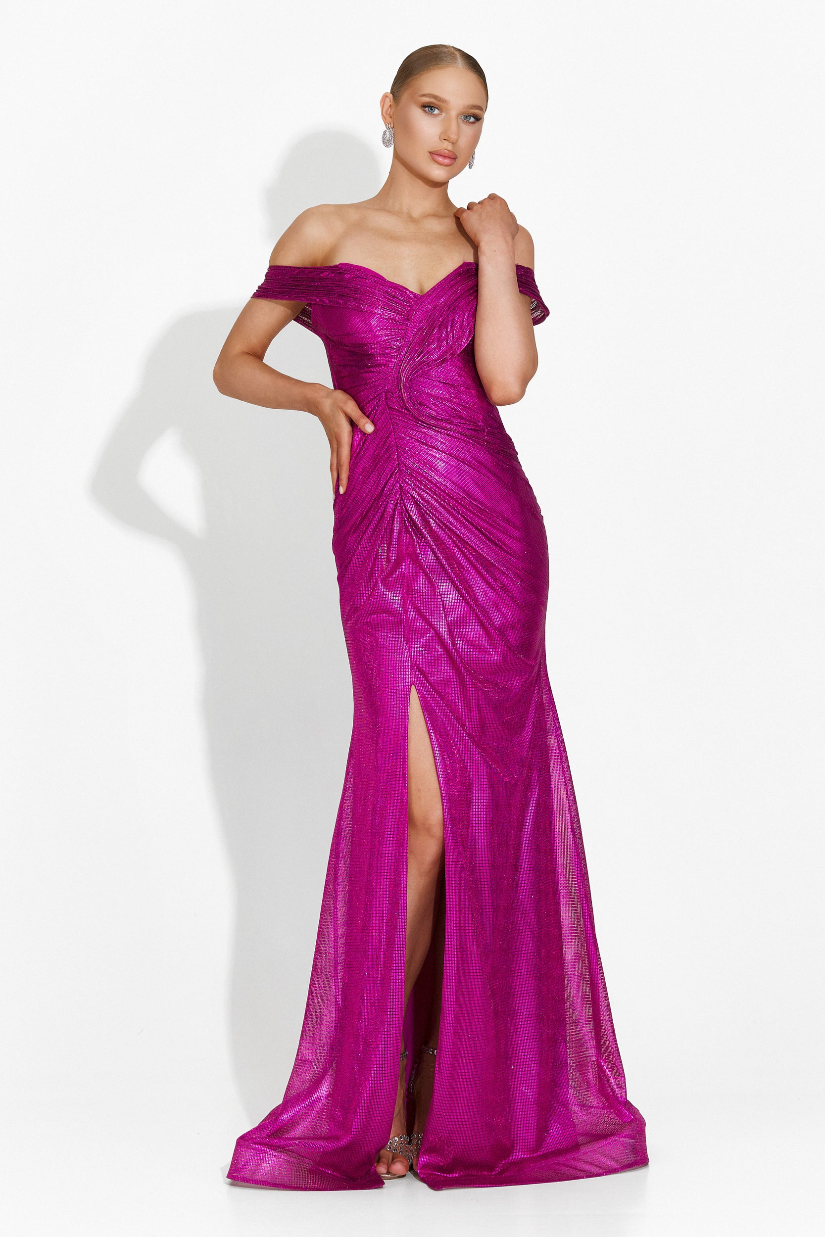 Abito lungo fucsia da donna Stephane Bogas