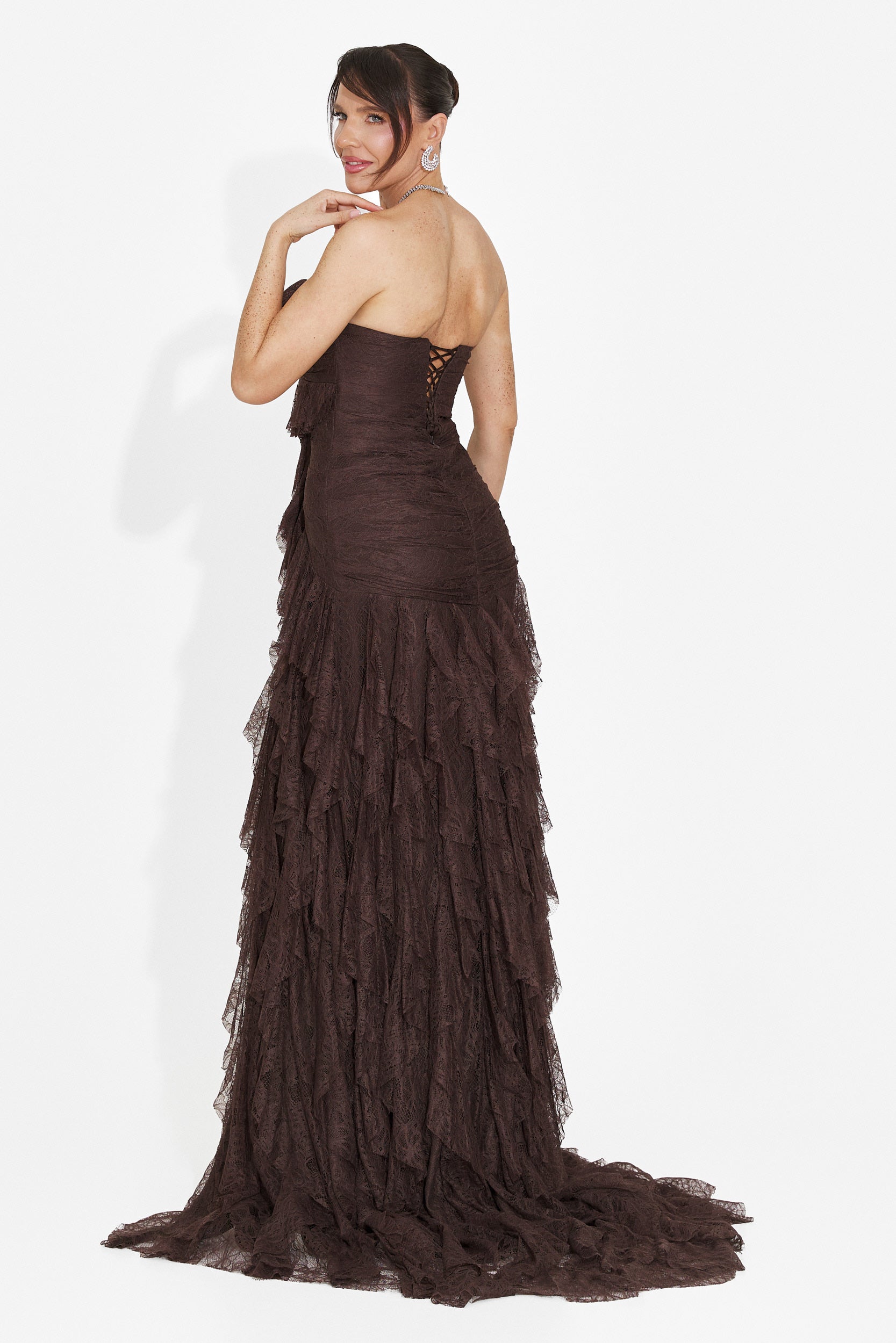 Rochie dama lunga maro Jesya Bogas