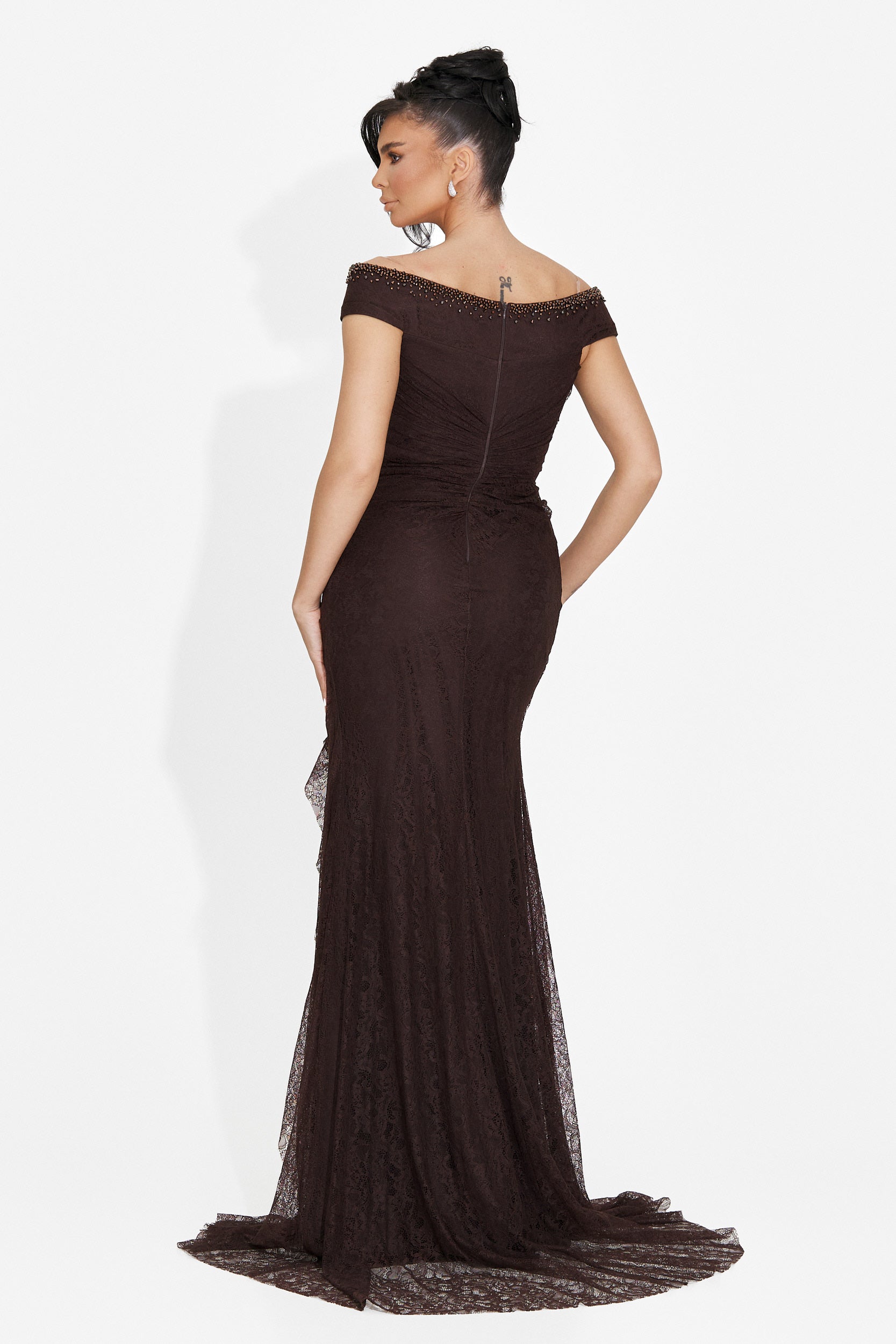 Lungo Vestito Marrone da Donna di Sidomia Bogas