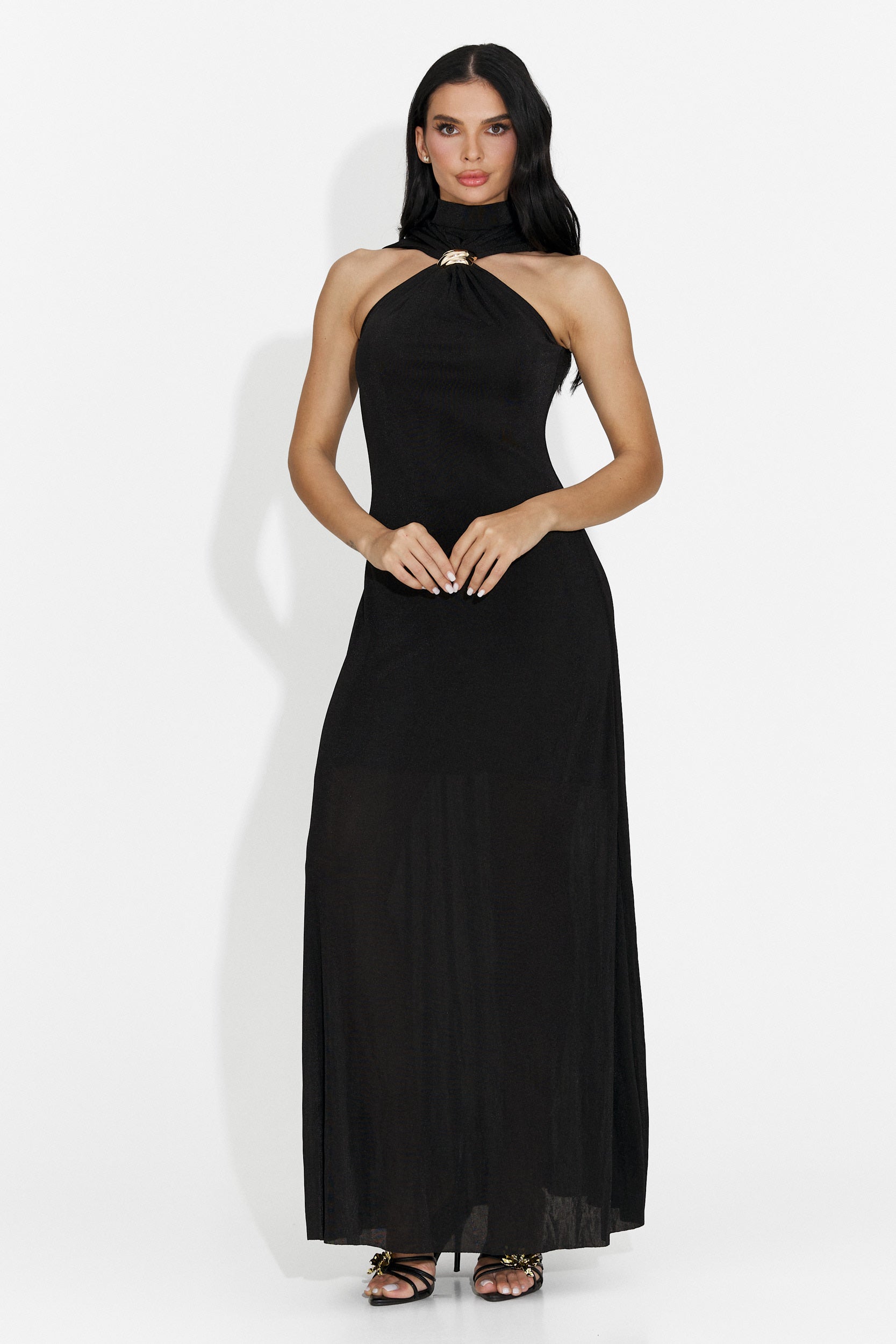 Rochie dama lunga neagra Alecsona Bogas